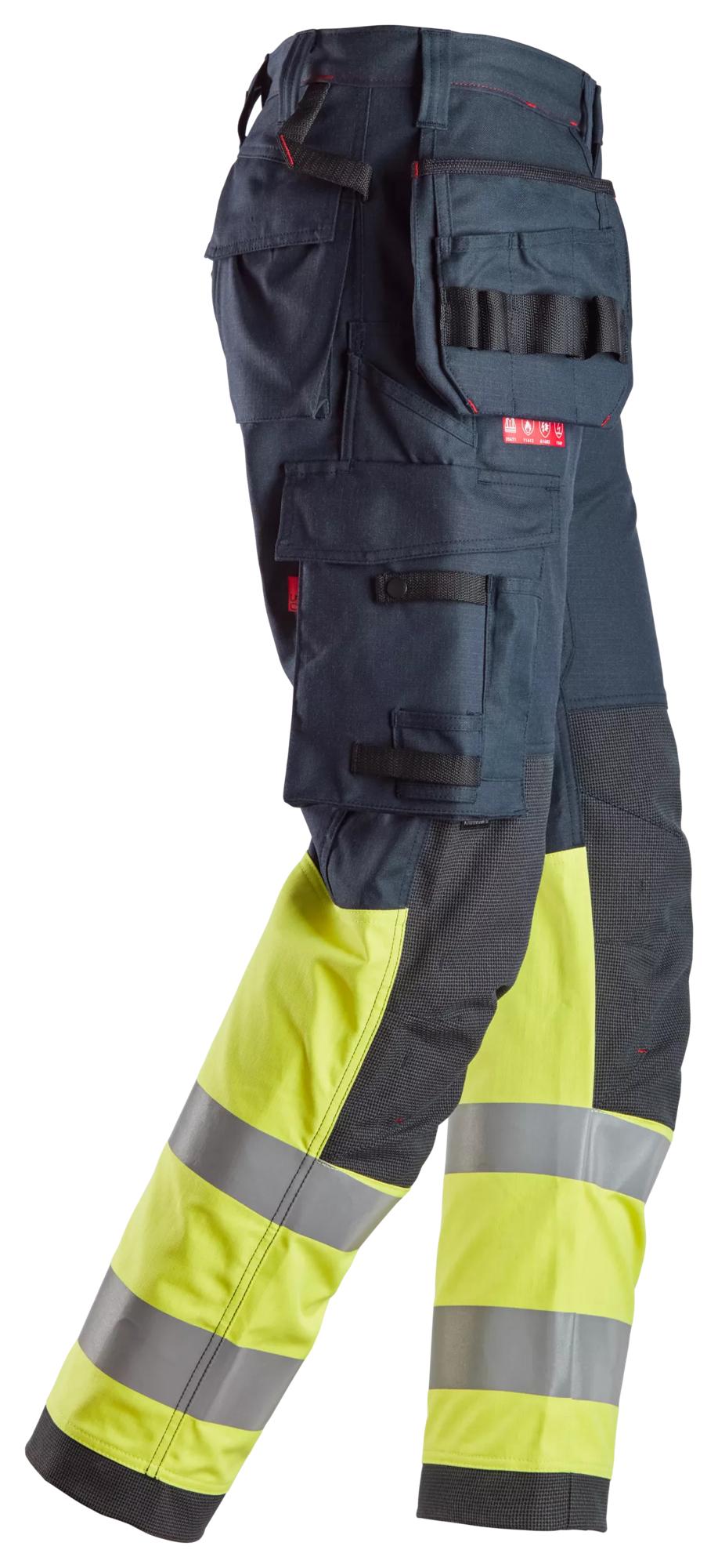 Snickers ProtecWork, Work Trousers Holster Pockets High-Vis Class 1