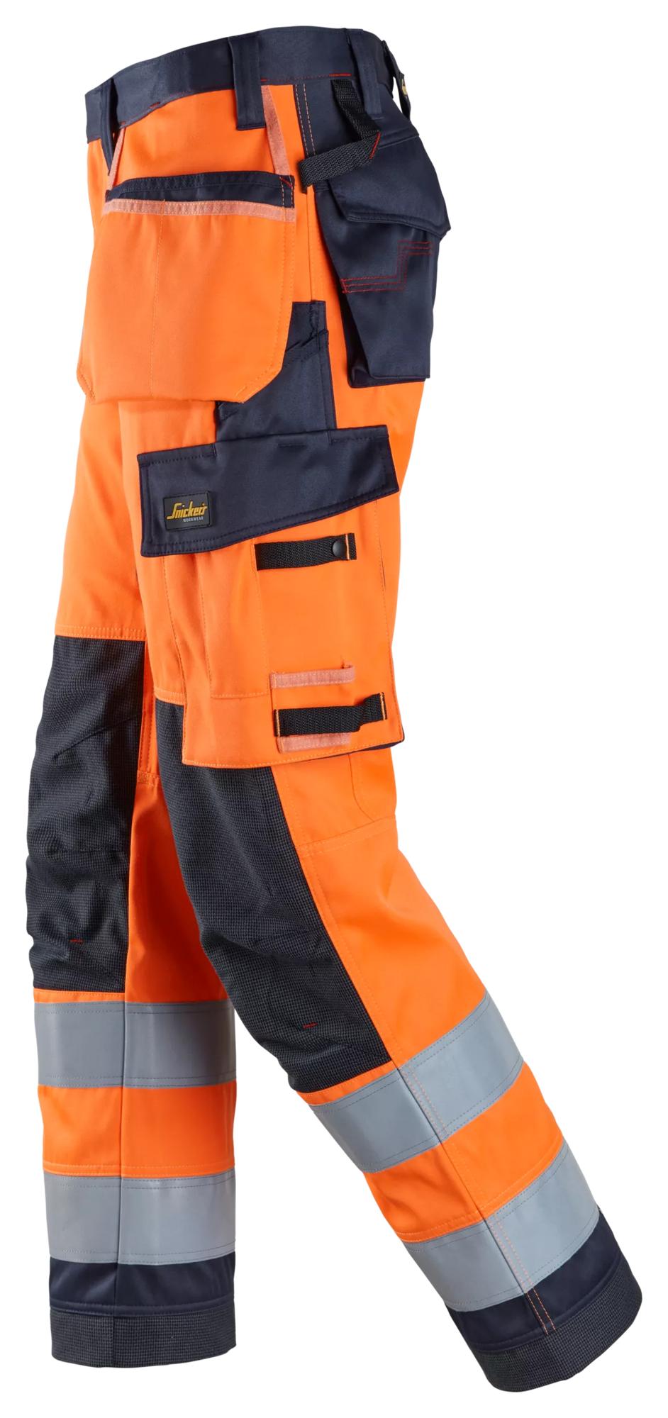 Snickers ProtecWork, Work Trousers Holster Pockets, High-Vis Class 2