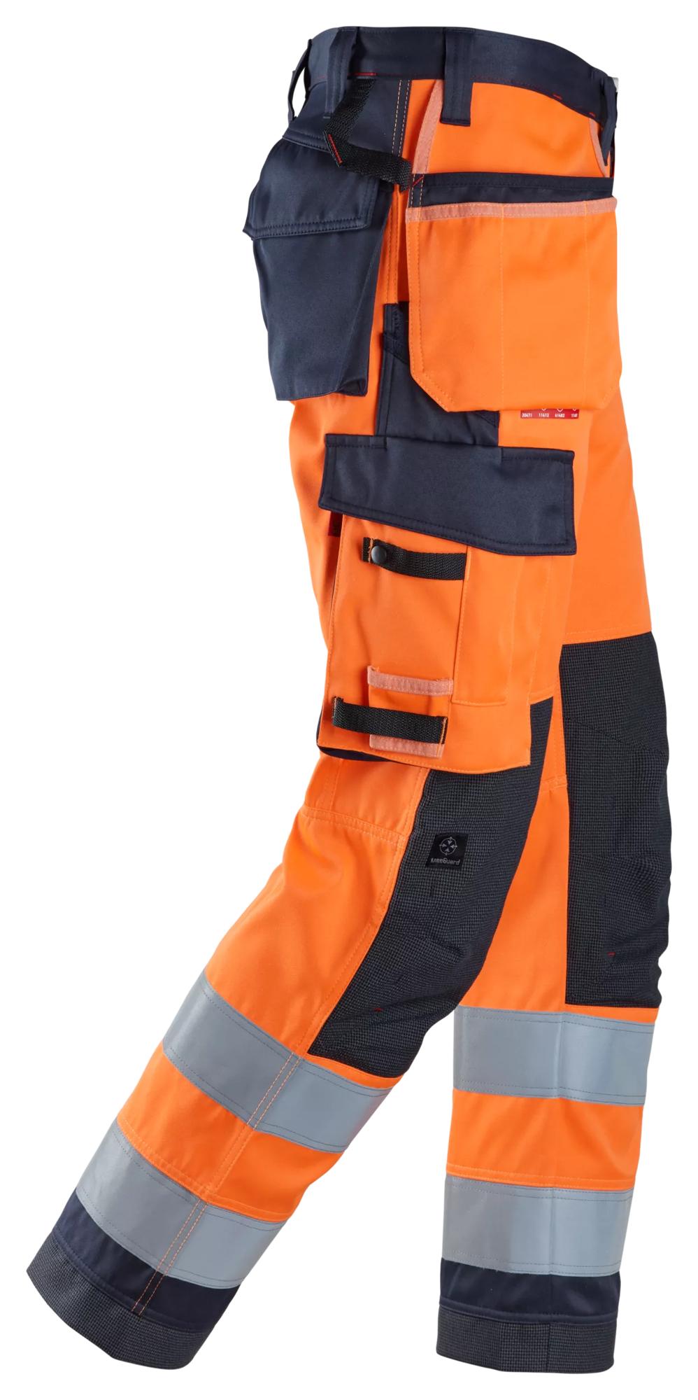 Snickers ProtecWork, Work Trousers Holster Pockets, High-Vis Class 2
