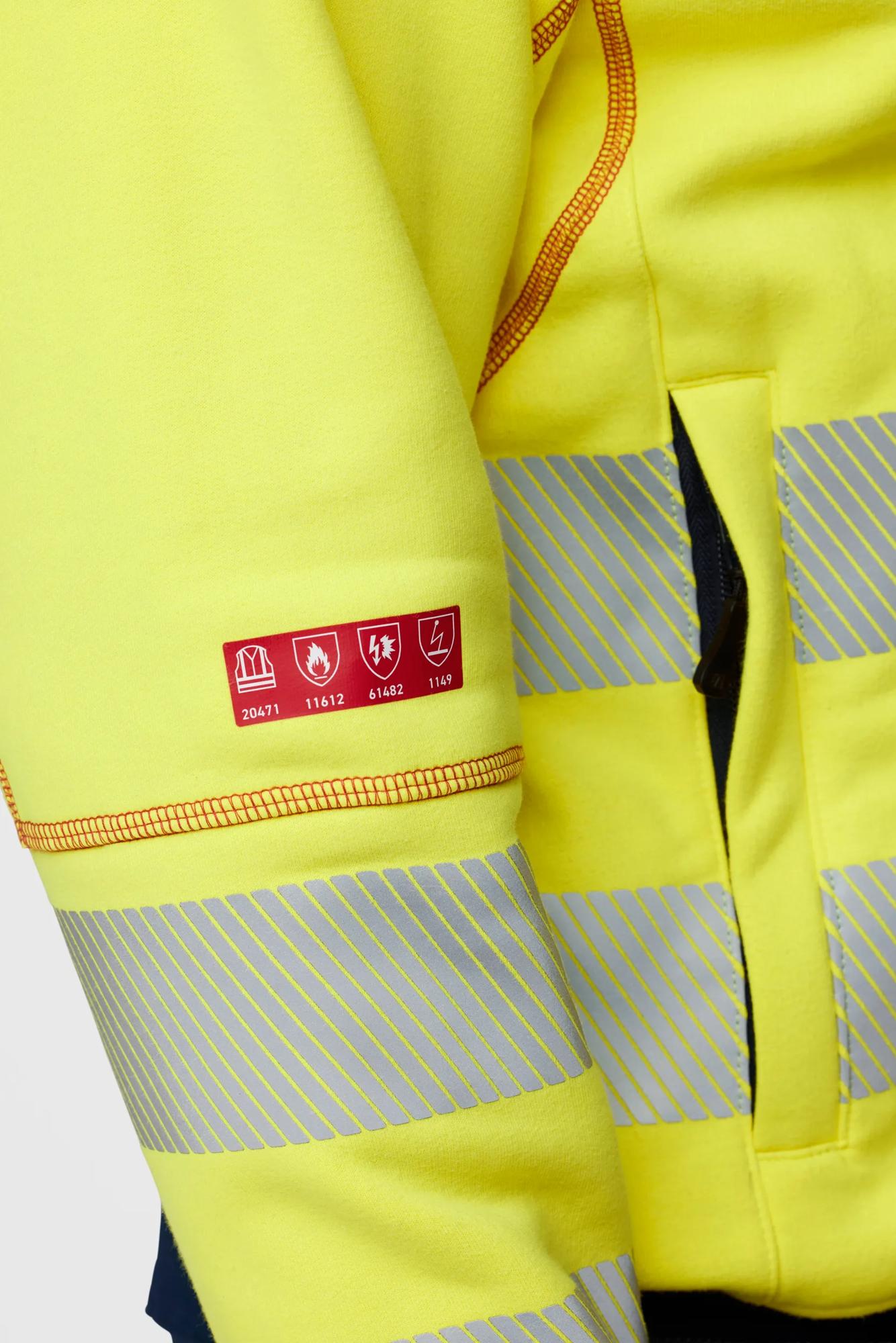 Snickers Arc Full Zip Sweater, High-Vis Class 3