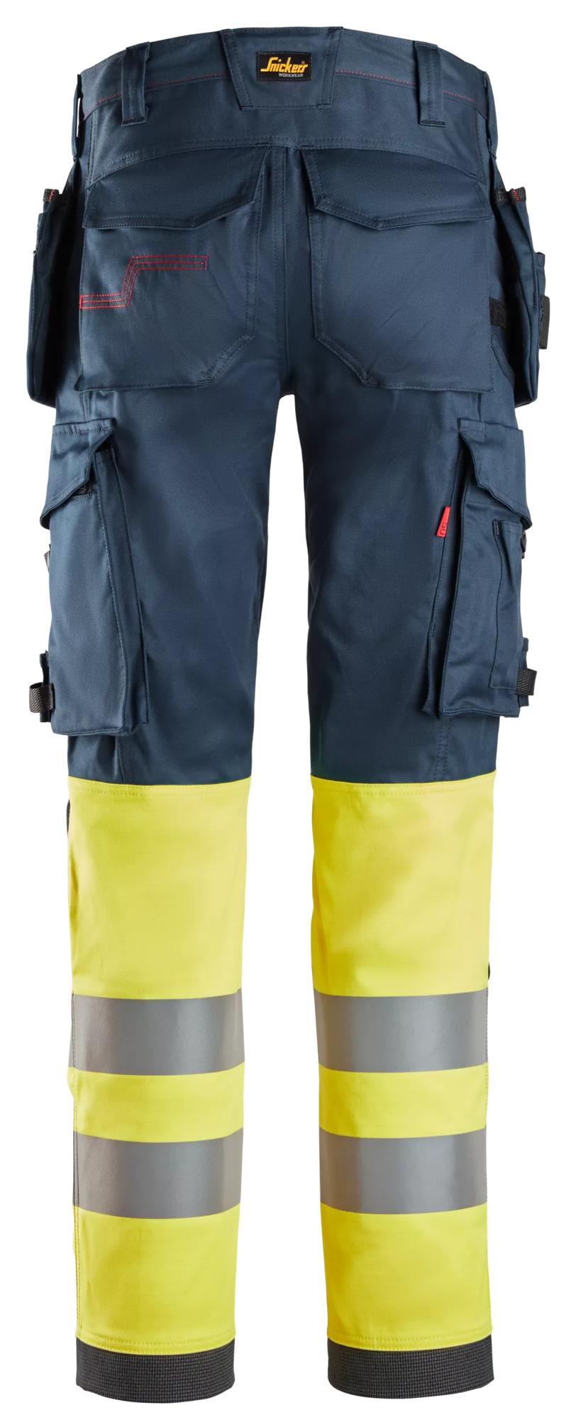 Snickers ProtecWork, Stretch Work Trousers Holster Pockets, High-Vis Class 1