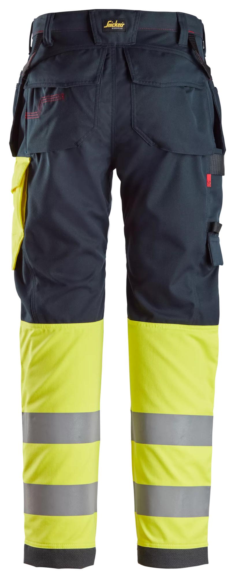 Snickers ProtecWork, Work Trousers Holster Pockets, High-Vis Class 1