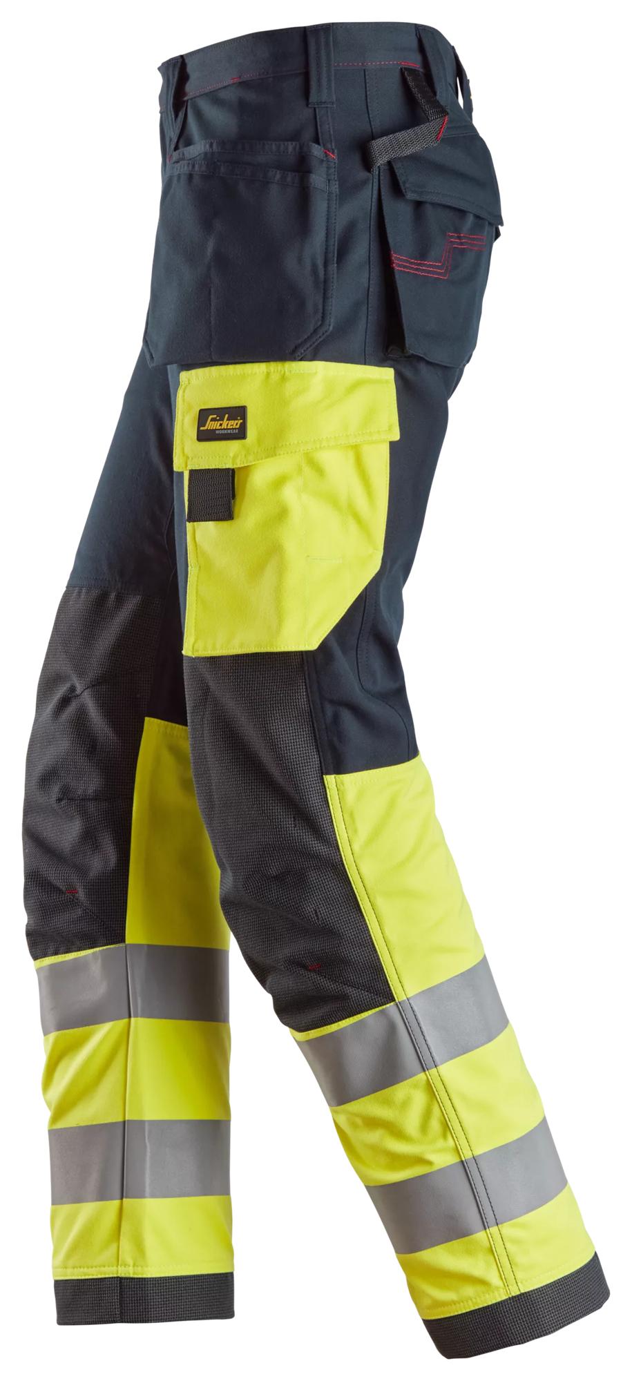 Snickers ProtecWork, Work Trousers Holster Pockets, High-Vis Class 1