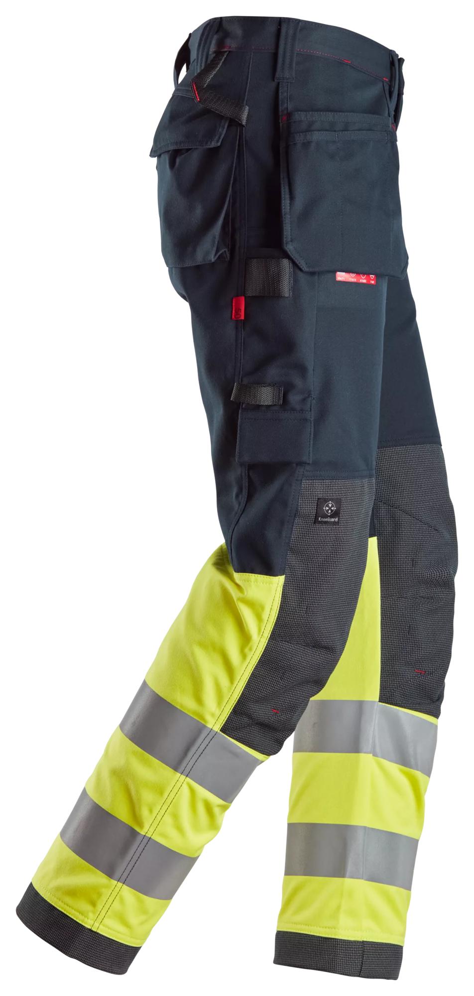 Snickers ProtecWork, Work Trousers Holster Pockets, High-Vis Class 1