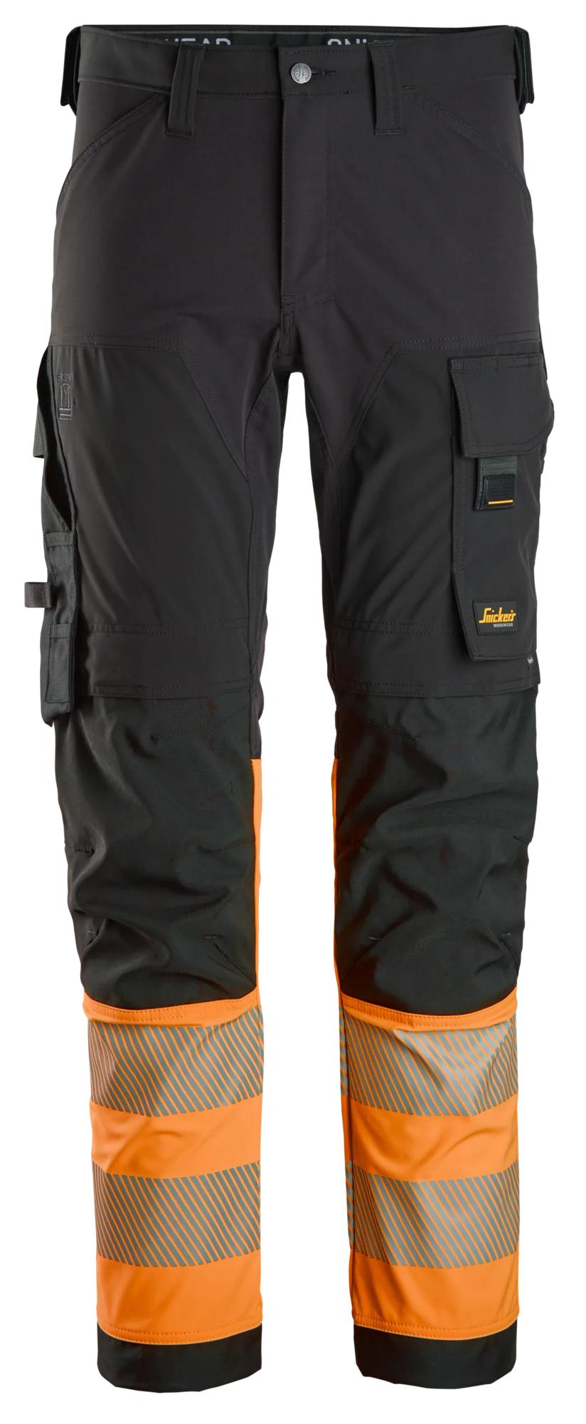 Snickers High-Vis 4-way Stretch Trousers Class 1