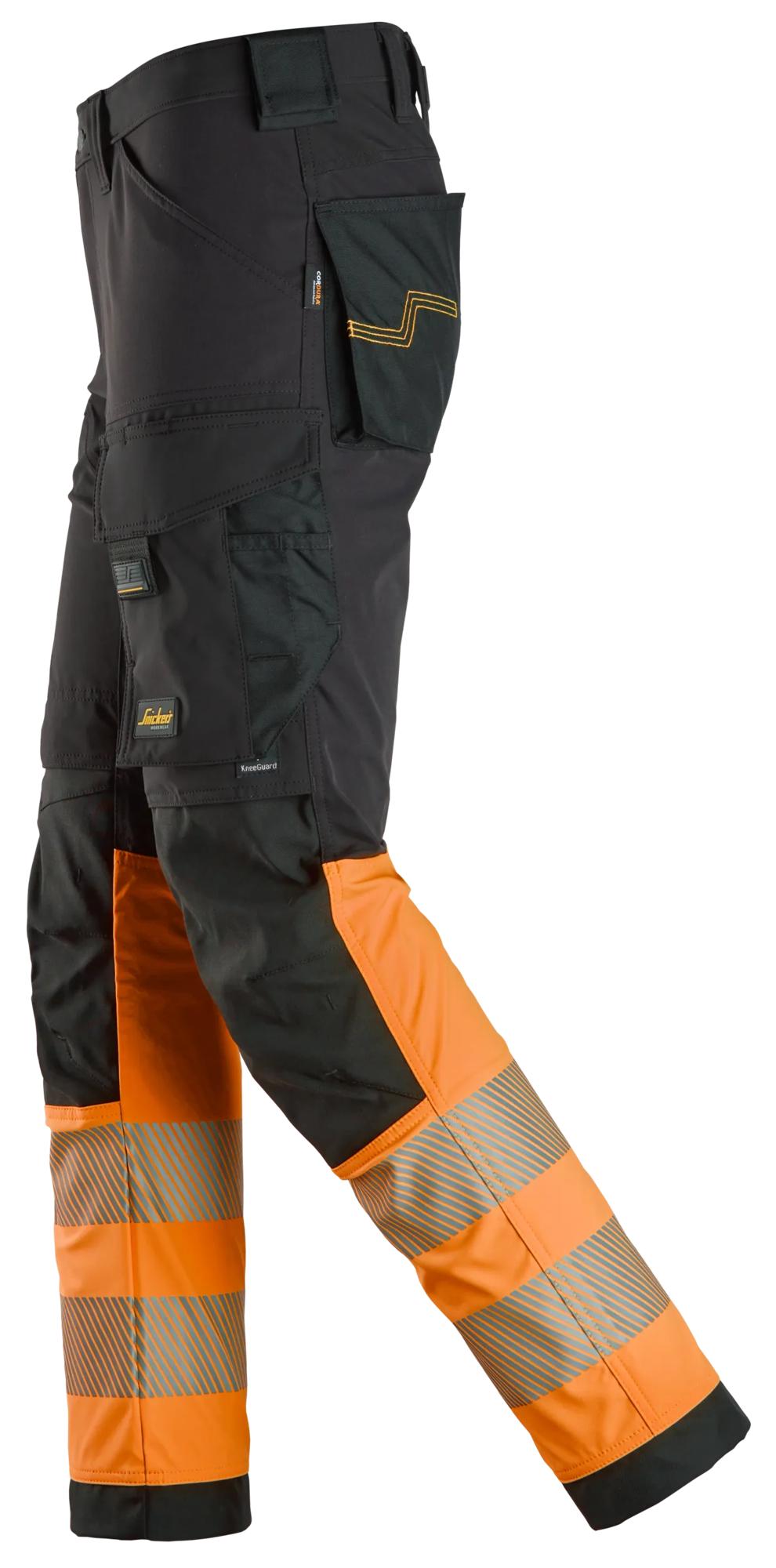 Snickers High-Vis 4-way Stretch Trousers Class 1
