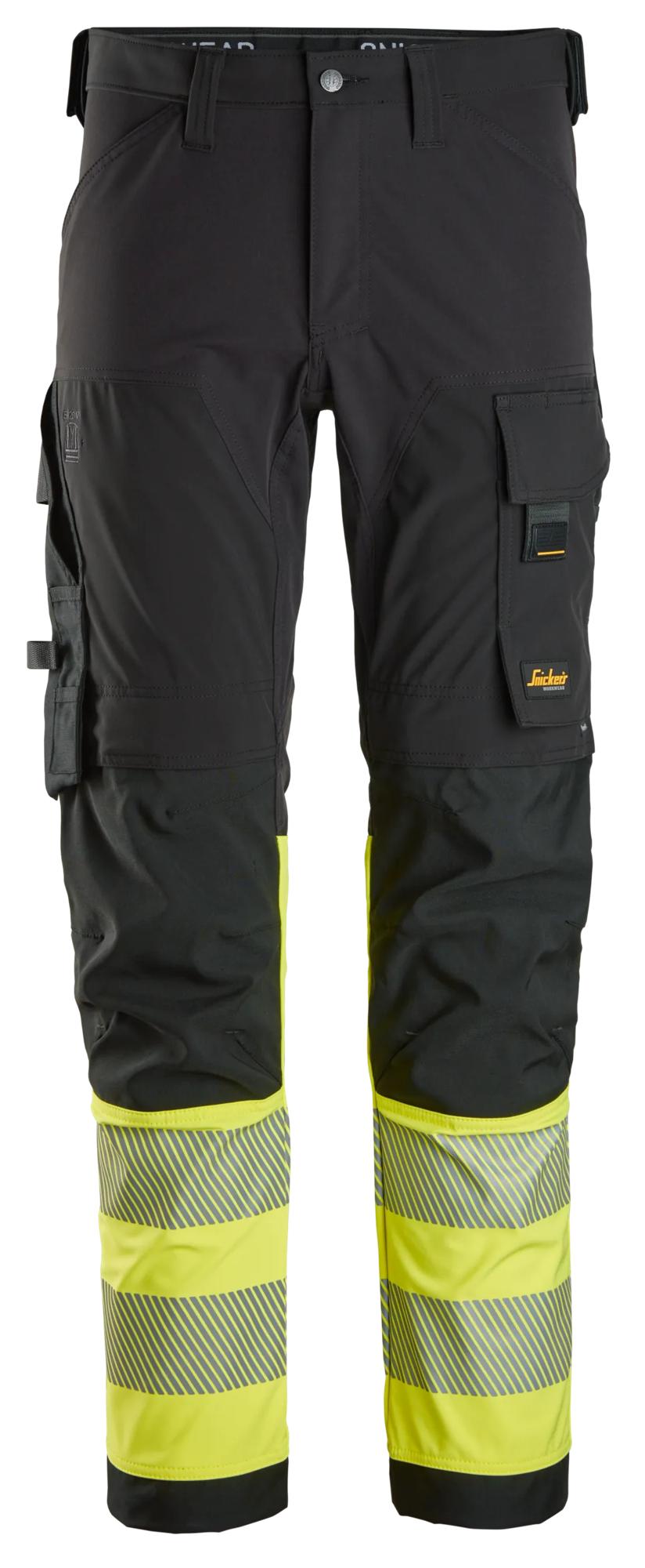 Snickers High-Vis 4-way Stretch Trousers Class 1