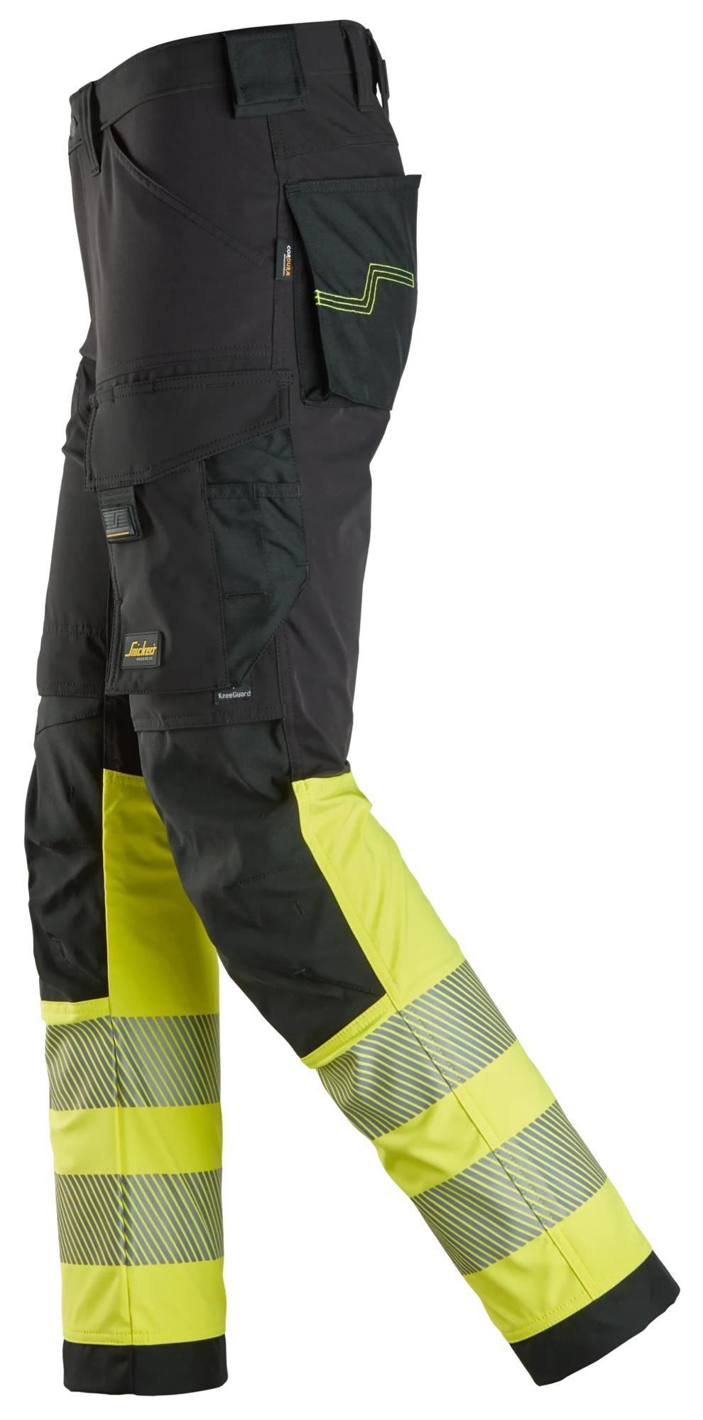 Snickers High-Vis 4-way Stretch Trousers Class 1