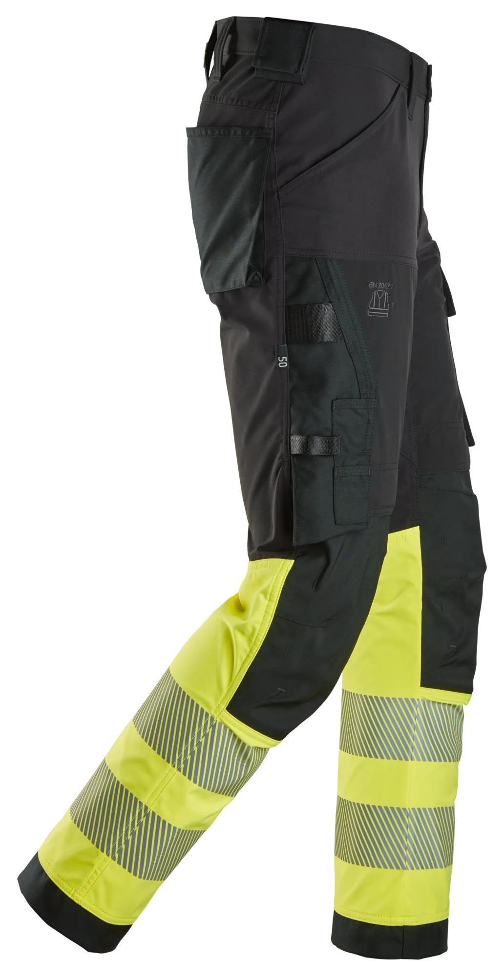 Snickers High-Vis 4-way Stretch Trousers Class 1