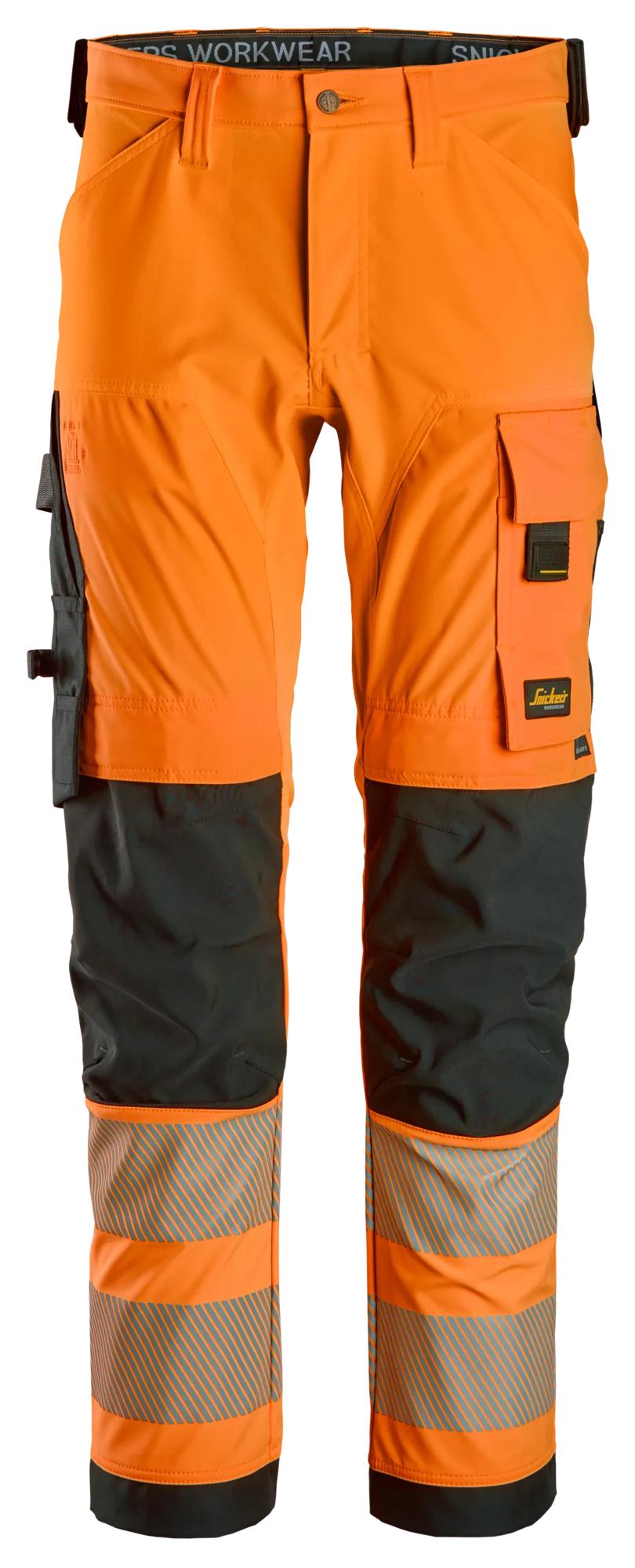 Snickers High-Vis 4-way Stretch Trousers Class 2