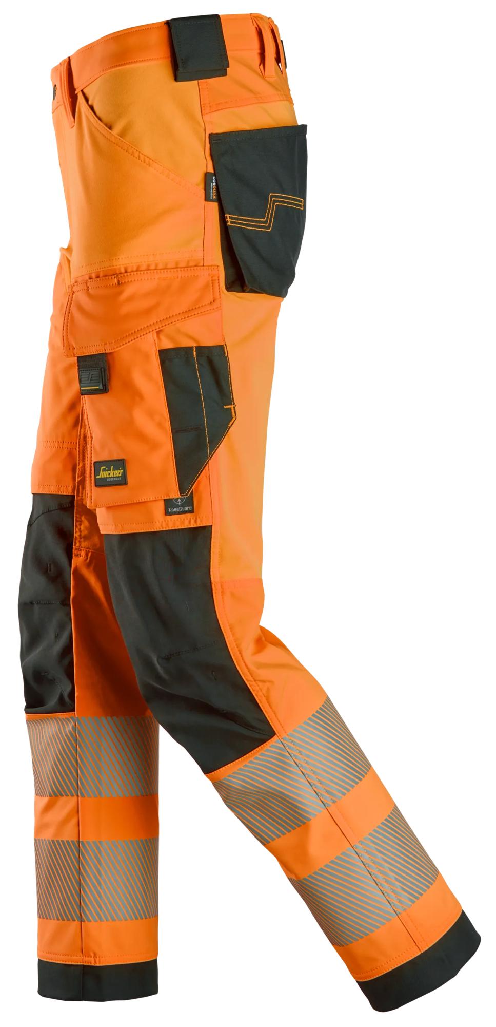 Snickers High-Vis 4-way Stretch Trousers Class 2
