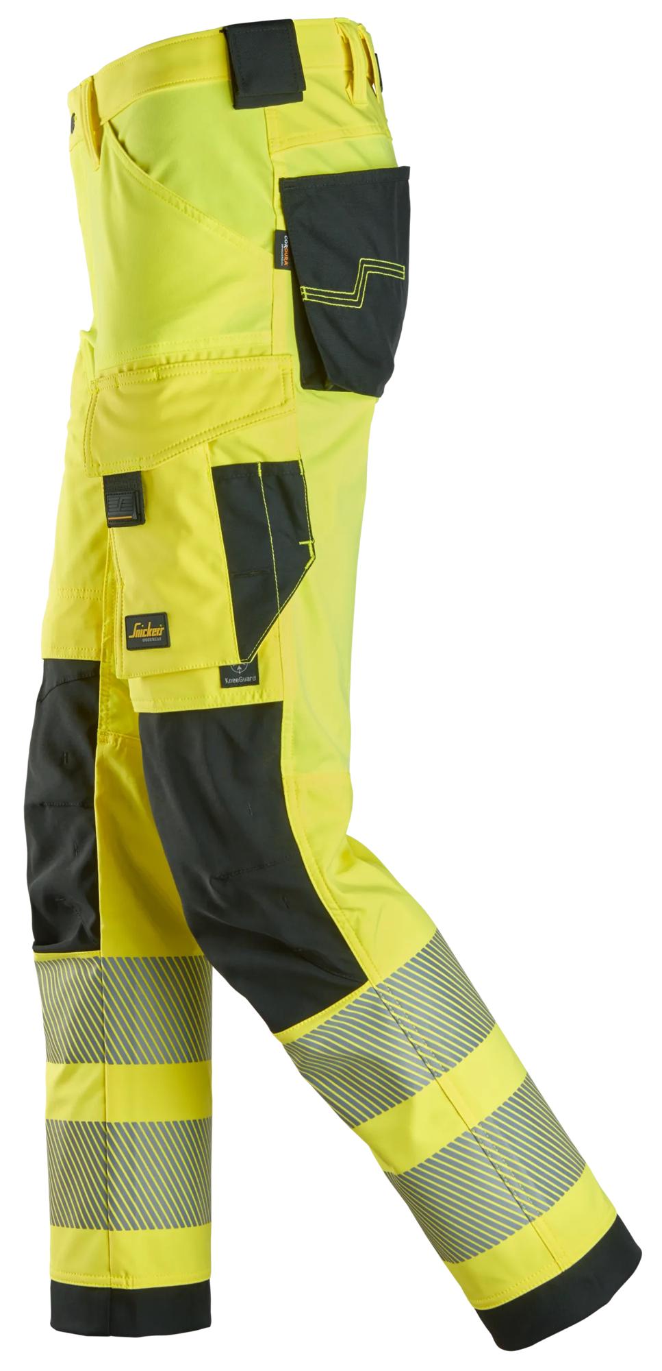 Snickers High-Vis 4-way Stretch Trousers Class 2