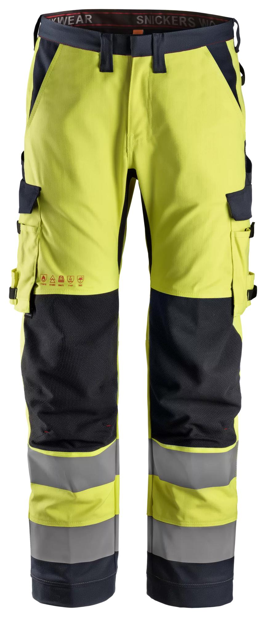 Snickers ProtecWork, Work Trousers Equal Leg Pockets, High-Vis Class 2