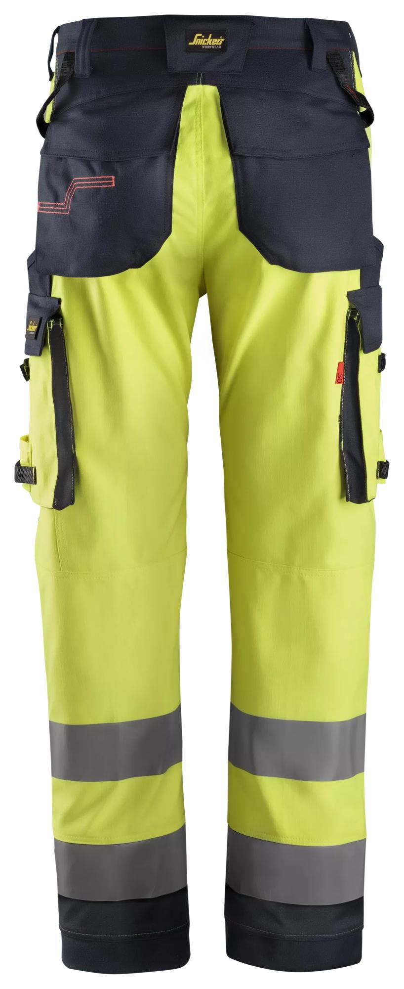 Snickers ProtecWork, Work Trousers Equal Leg Pockets, High-Vis Class 2
