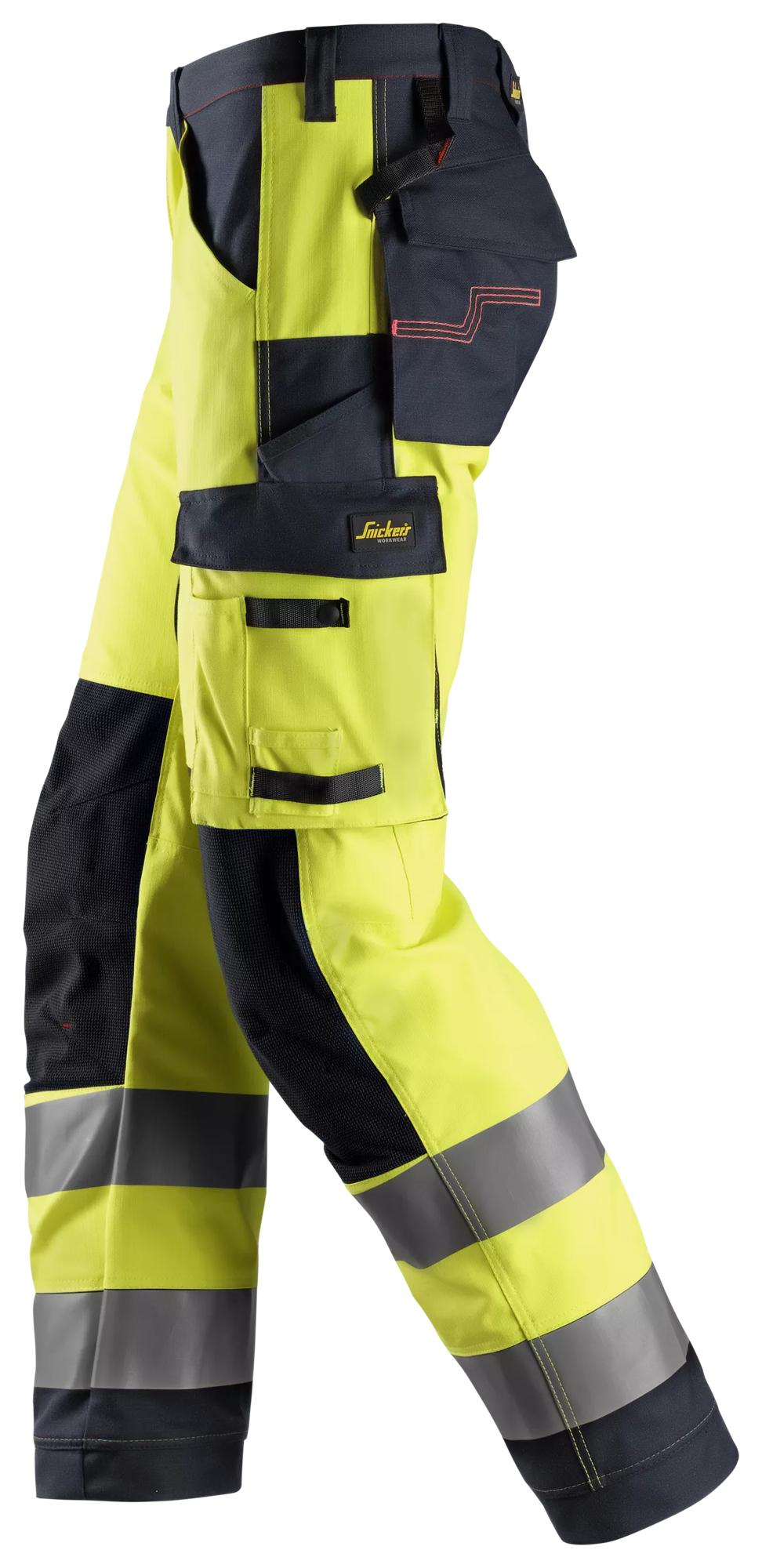 Snickers ProtecWork, Work Trousers Equal Leg Pockets, High-Vis Class 2