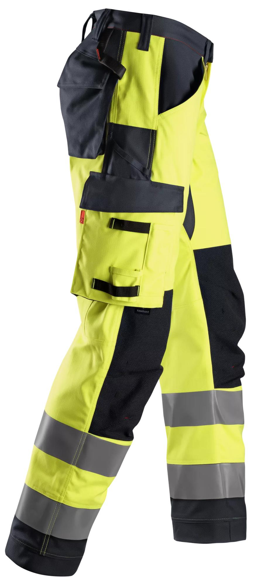 Snickers ProtecWork, Work Trousers Equal Leg Pockets, High-Vis Class 2