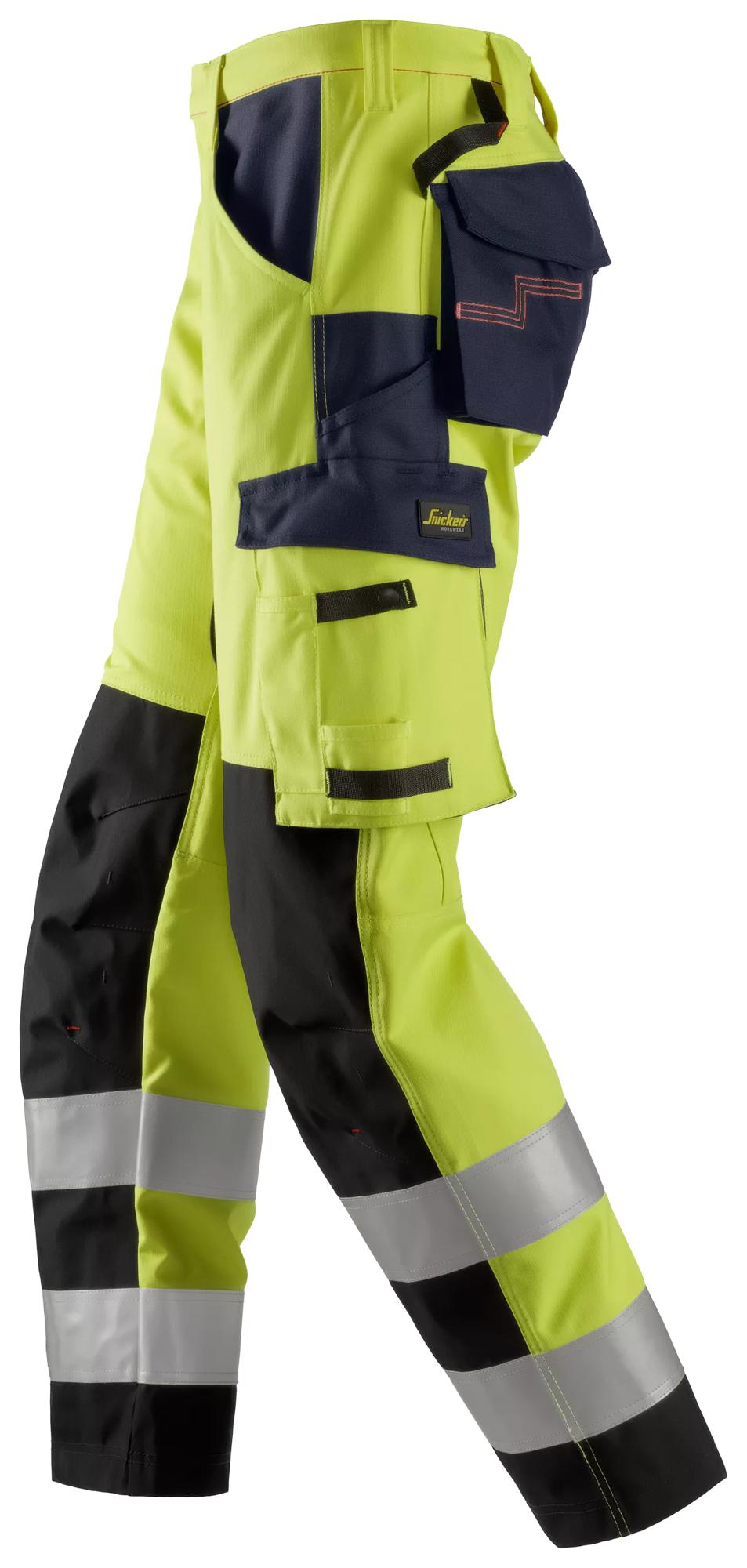 Snickers ProtecWork, Trousers Reinforced, High-Vis Class 2