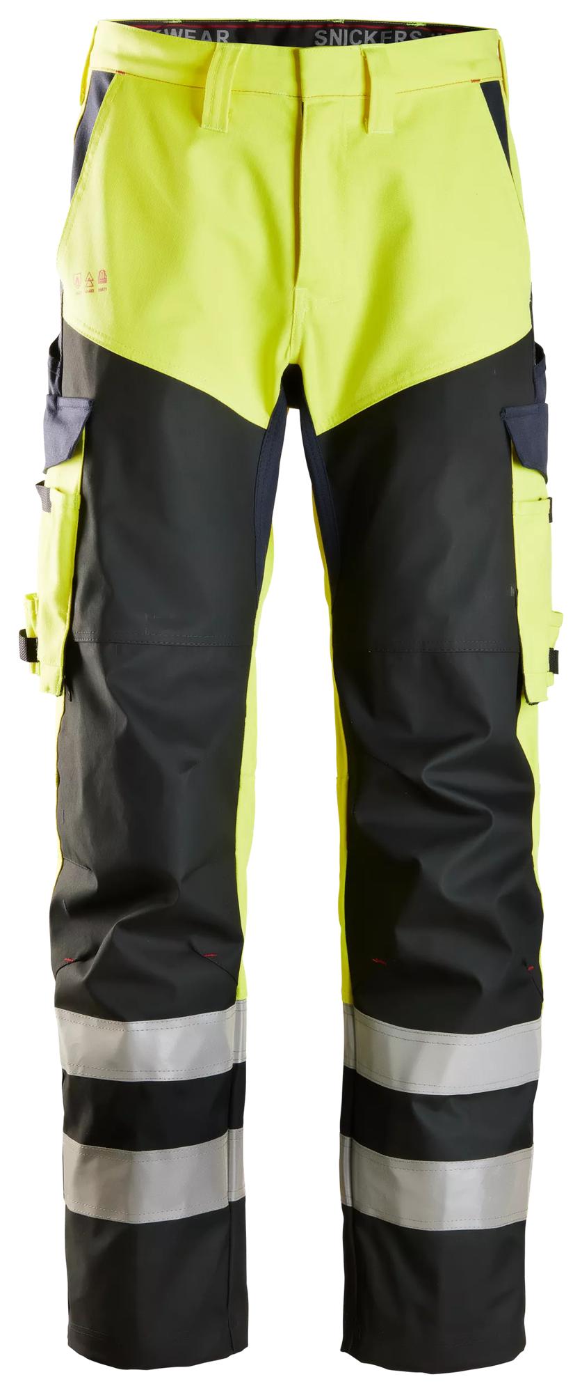 Snickers ProtecWork, Trousers Reinforced, High-Vis Class 1