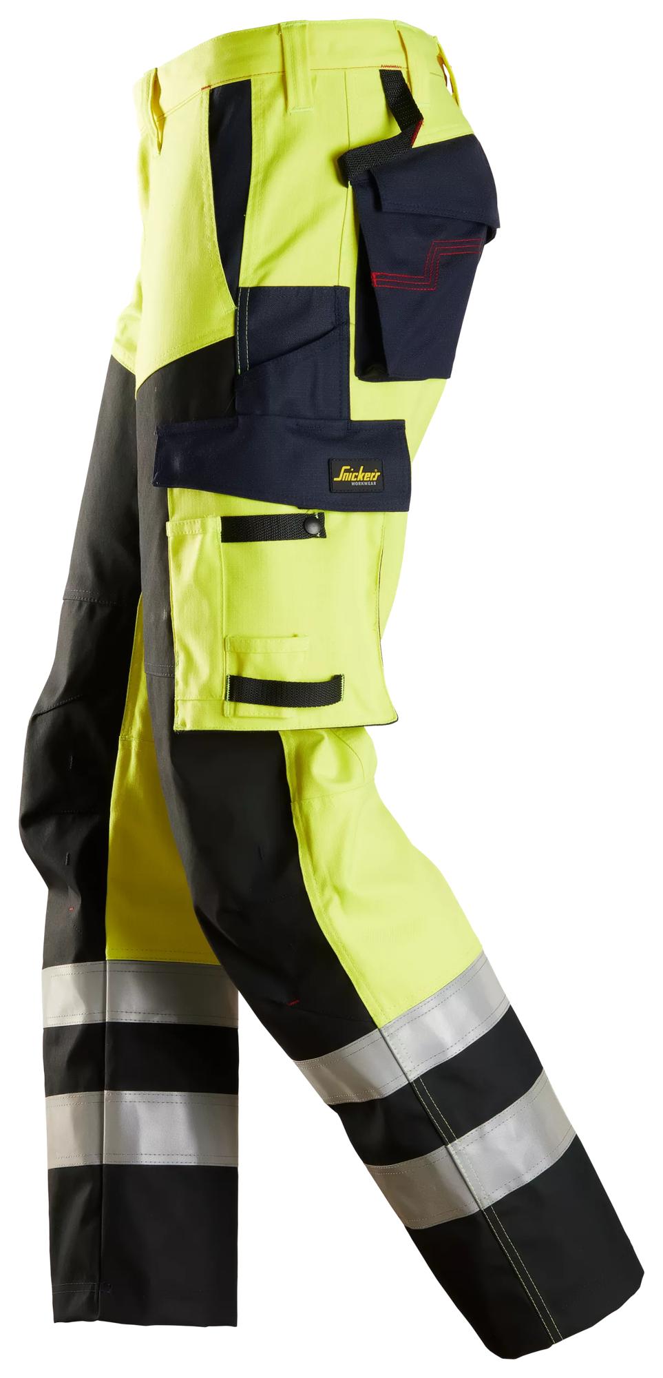 Snickers ProtecWork, Trousers Reinforced, High-Vis Class 1
