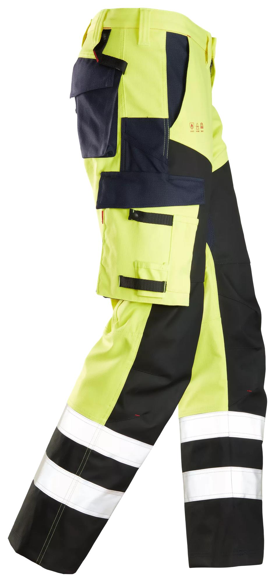 Snickers ProtecWork, Trousers Reinforced, High-Vis Class 1