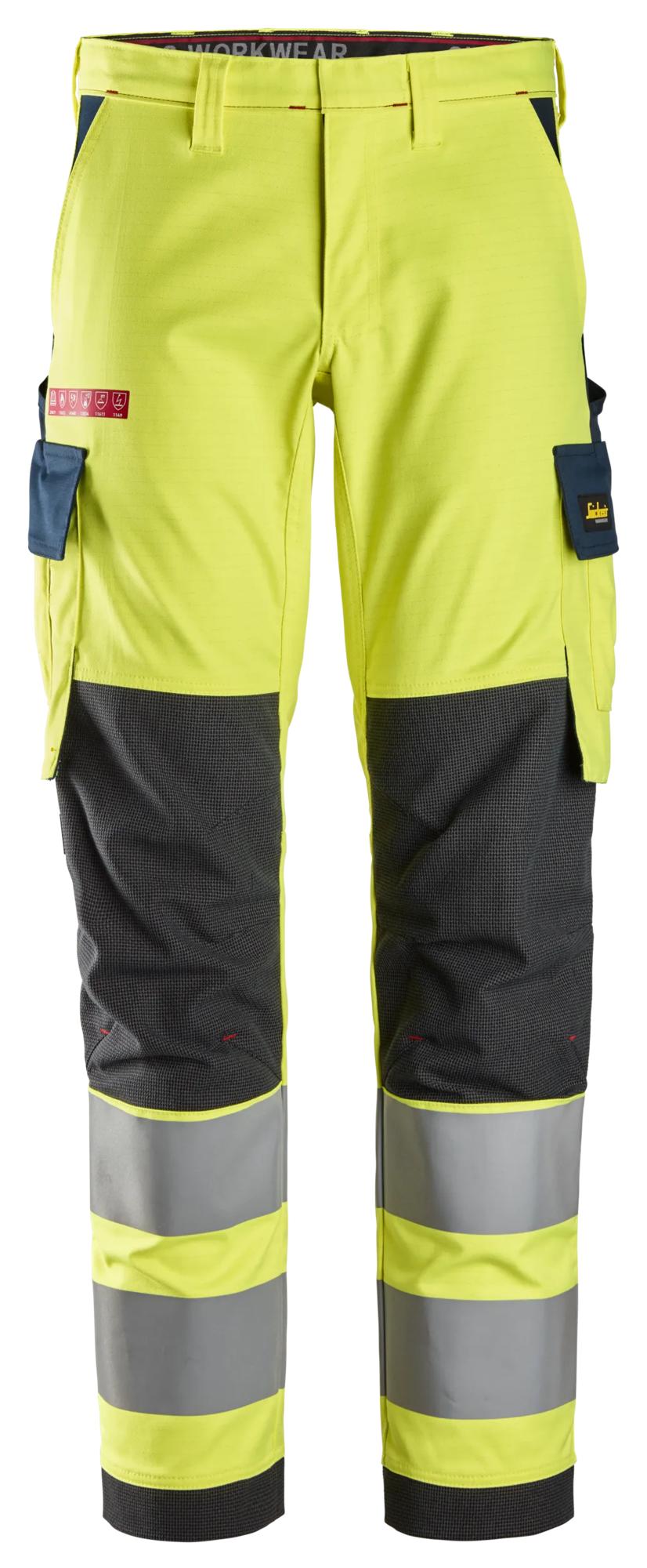 Snickers ProtecWork, Stretch Work Trousers, High-Vis Class 2