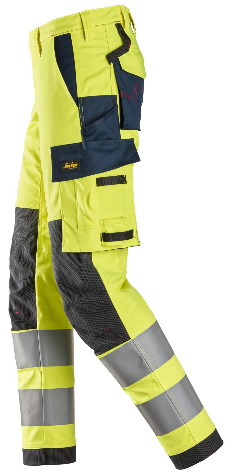 Snickers ProtecWork, Stretch Work Trousers, High-Vis Class 2
