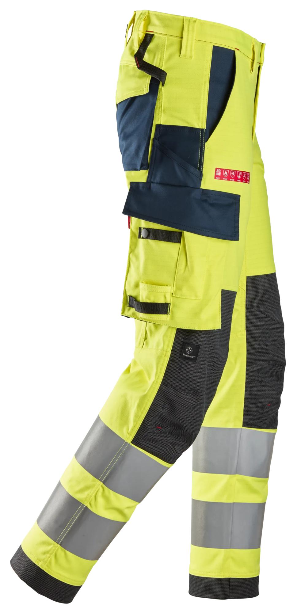 Snickers ProtecWork, Stretch Work Trousers, High-Vis Class 2