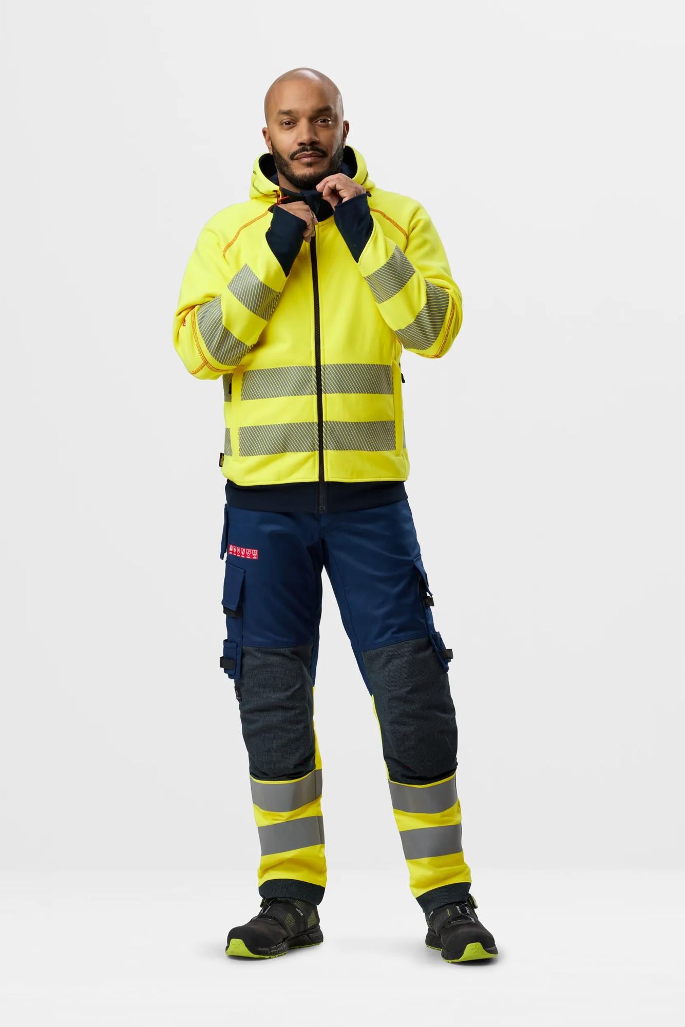 Snickers ProtecWork, Stretch Work Trousers, High-Vis Class 1