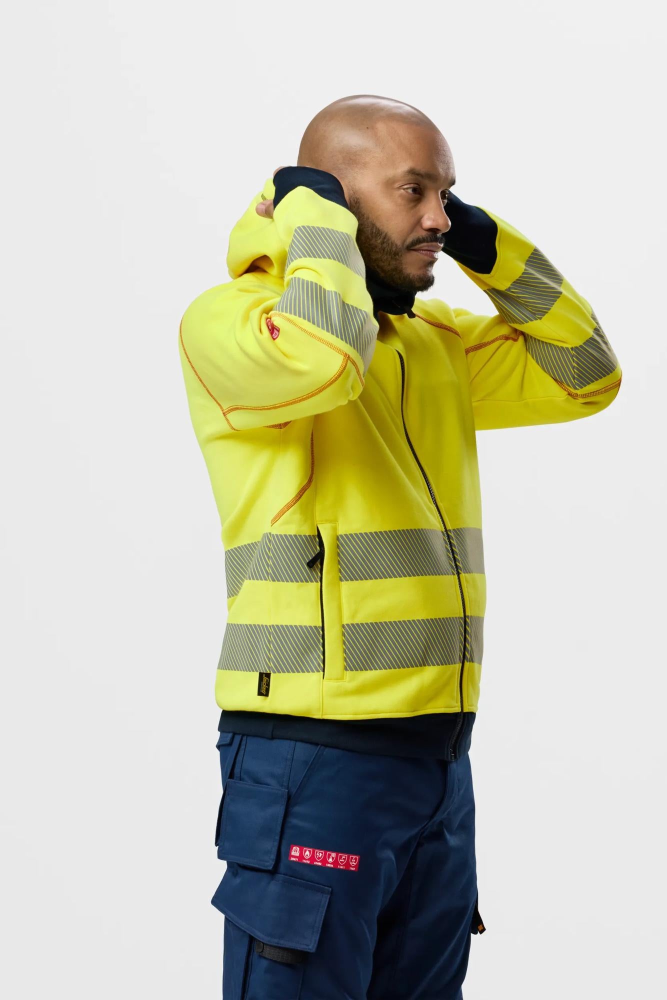 Snickers ProtecWork, Stretch Work Trousers, High-Vis Class 1