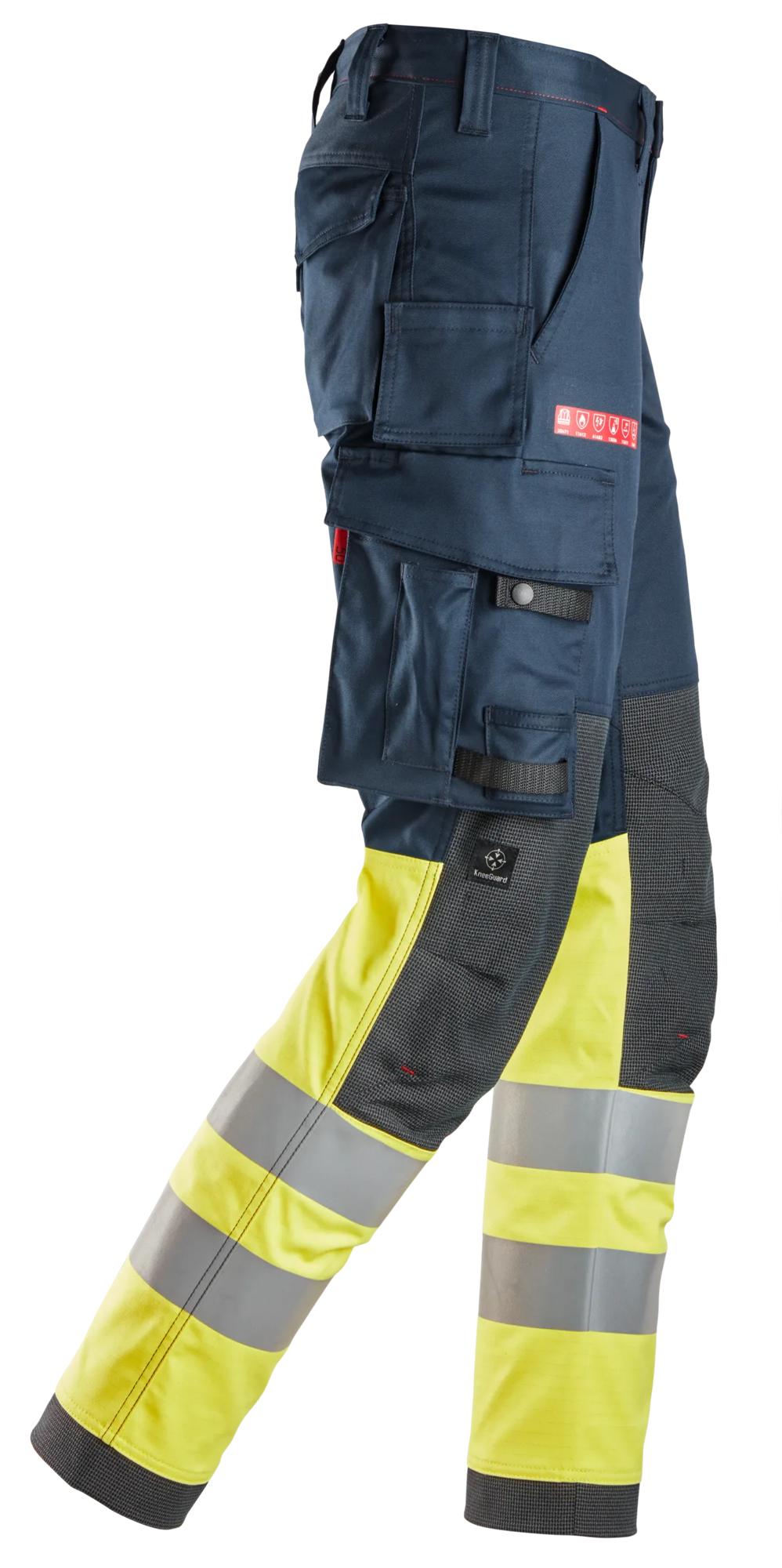 Snickers ProtecWork, Stretch Work Trousers, High-Vis Class 1