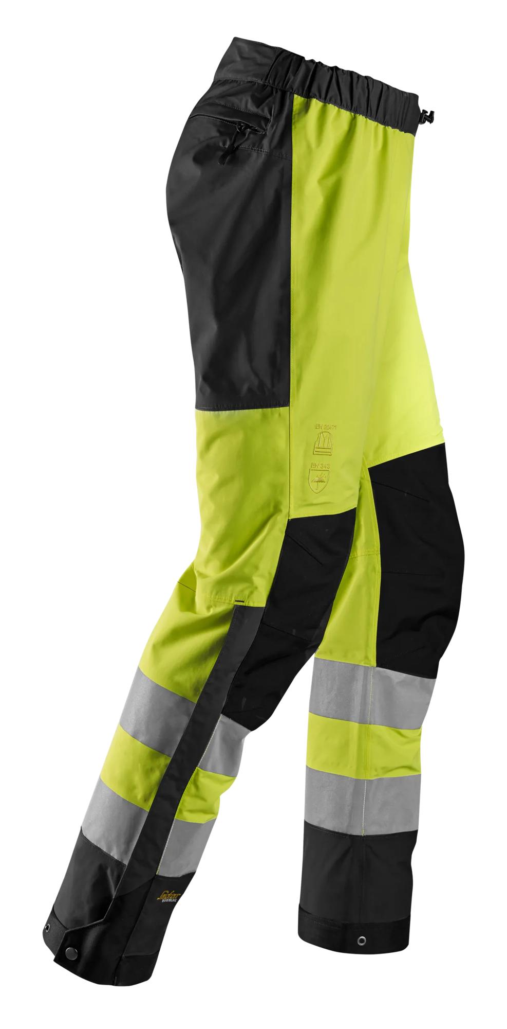 Snickers High-Vis Waterproof Shell Trousers Class 2