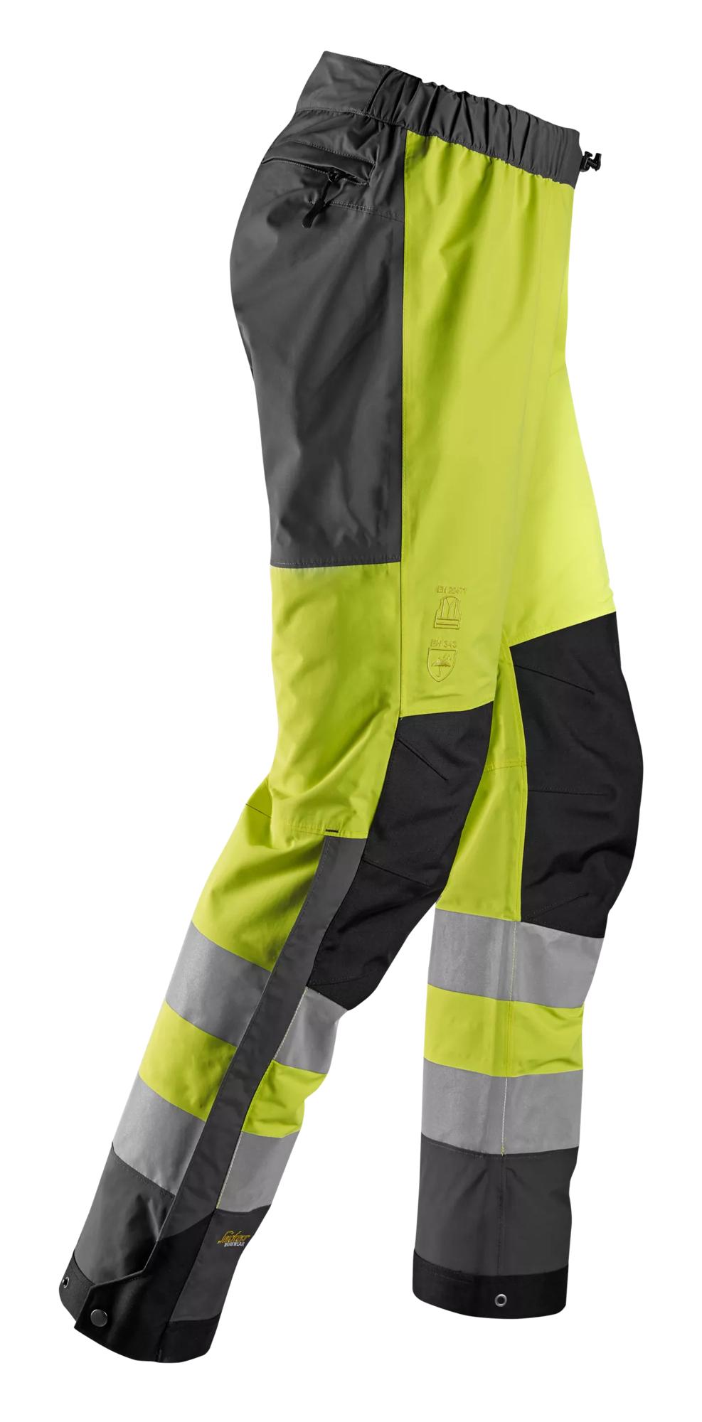 Snickers High-Vis Waterproof Shell Trousers Class 2