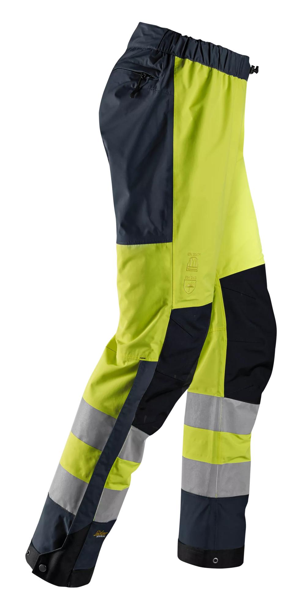 Snickers High-Vis Waterproof Shell Trousers Class 2
