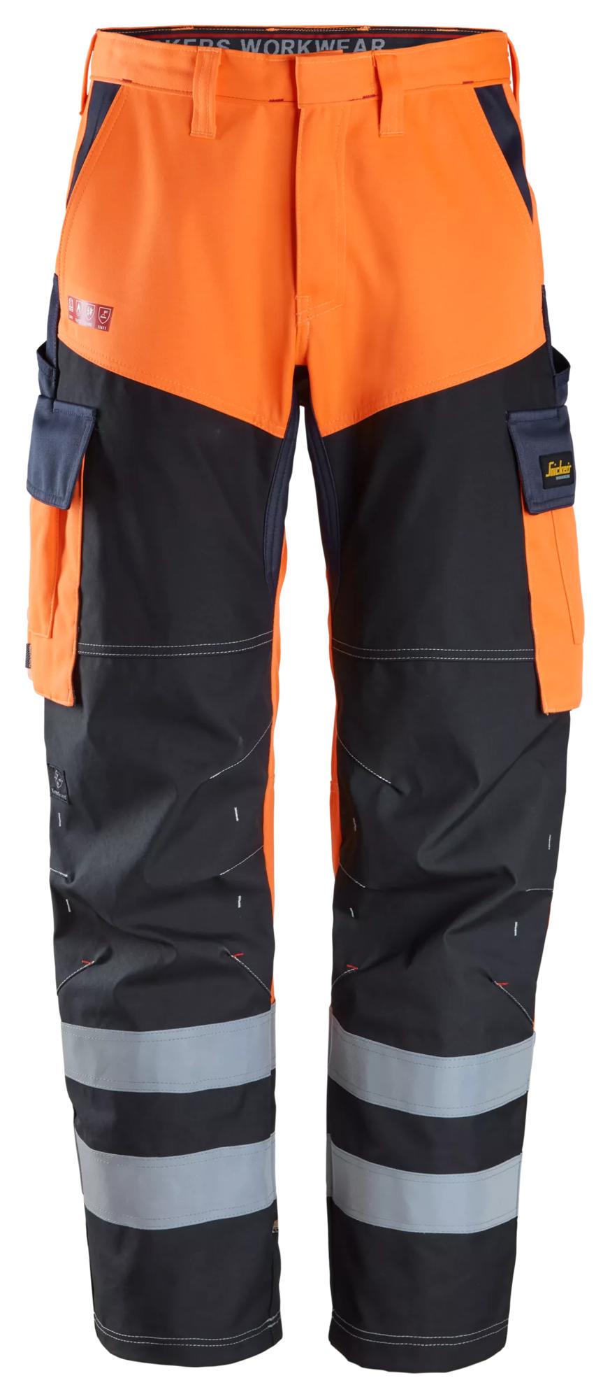 Snickers ProtecWork, Trousers Kevlar®, High-Vis Class 1