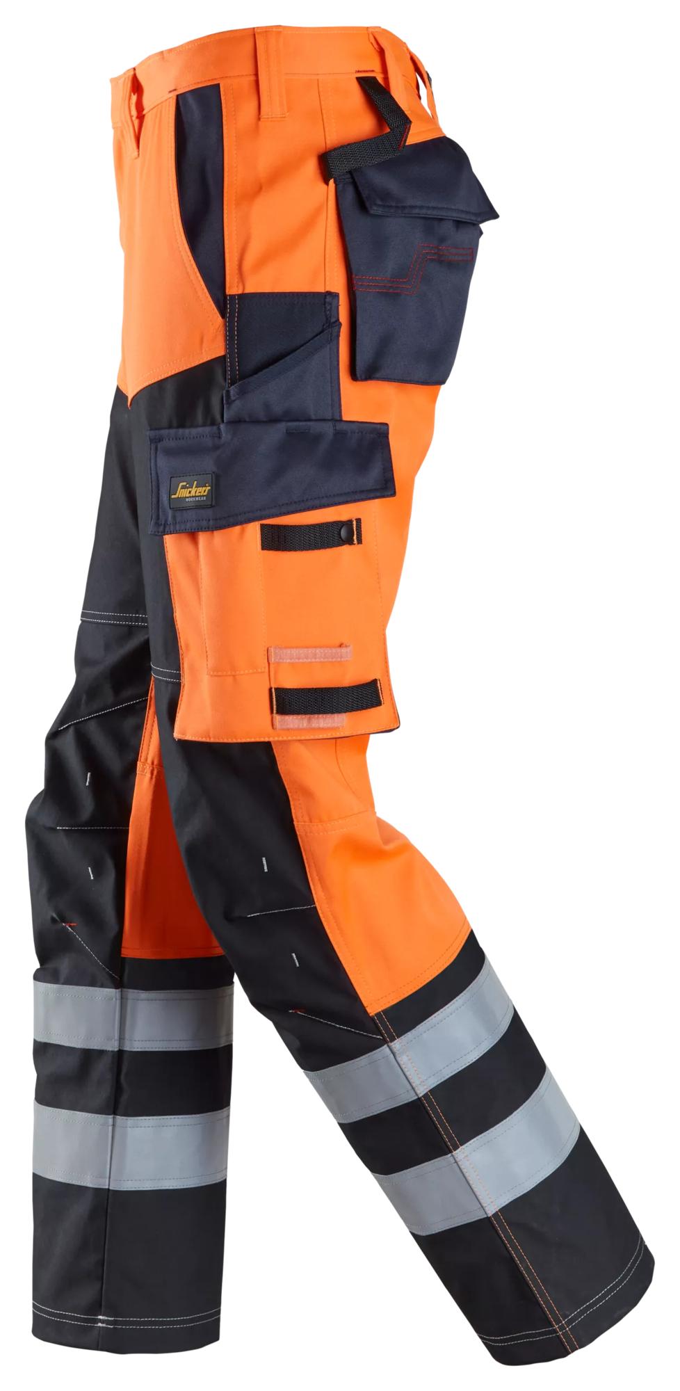 Snickers ProtecWork, Trousers Kevlar®, High-Vis Class 1