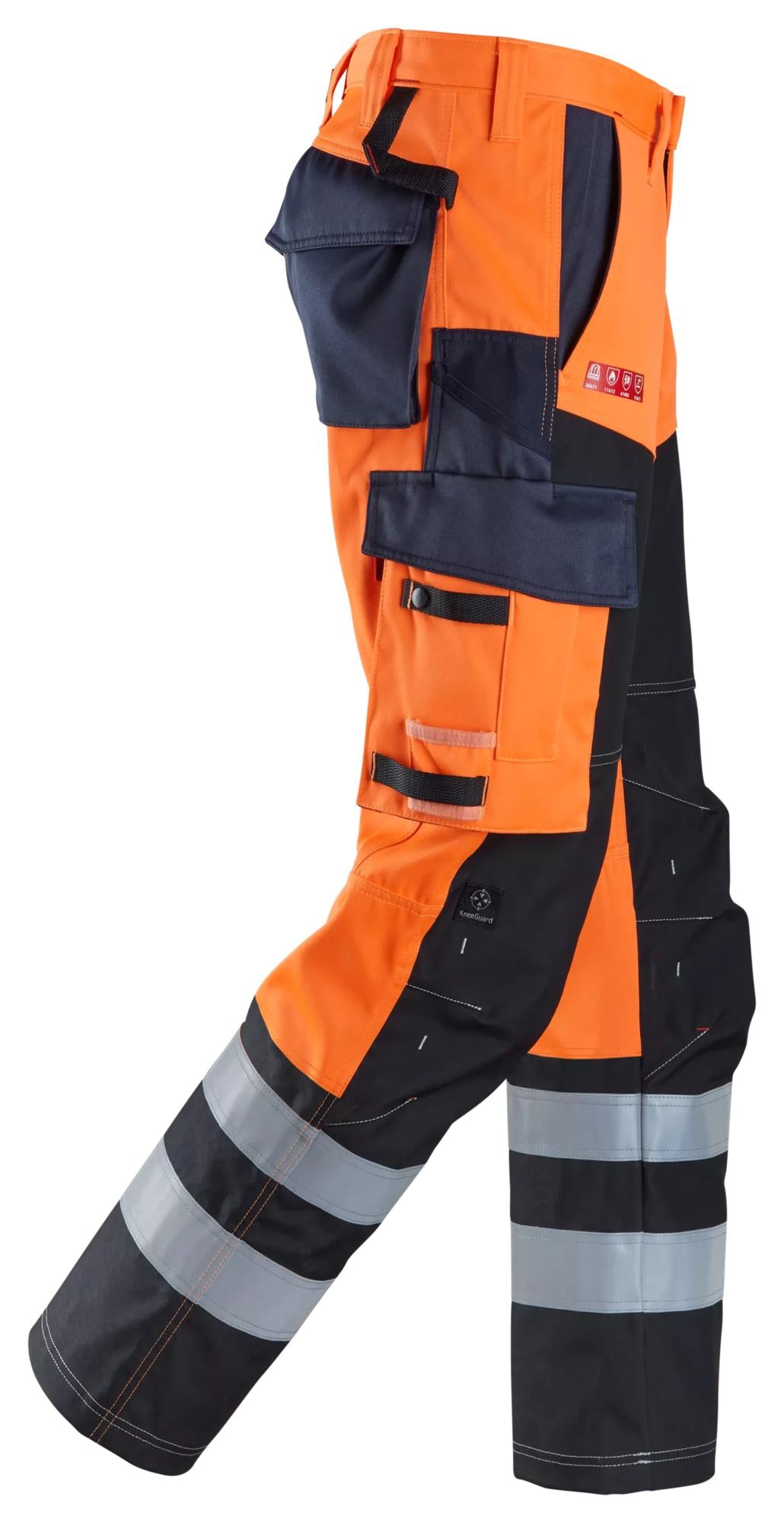 Snickers ProtecWork, Trousers Kevlar®, High-Vis Class 1