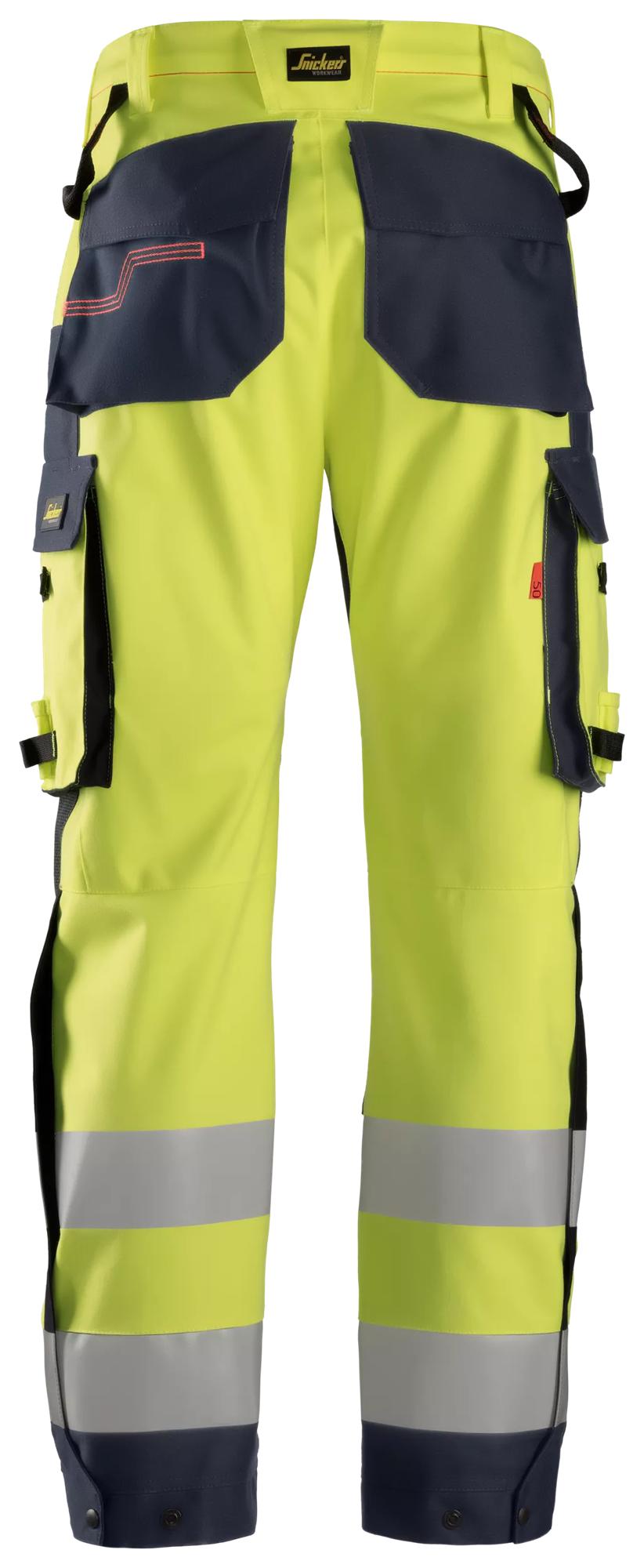 Snickers ProtecWork, Waterproof Shell Trousers, High-Vis Class 2