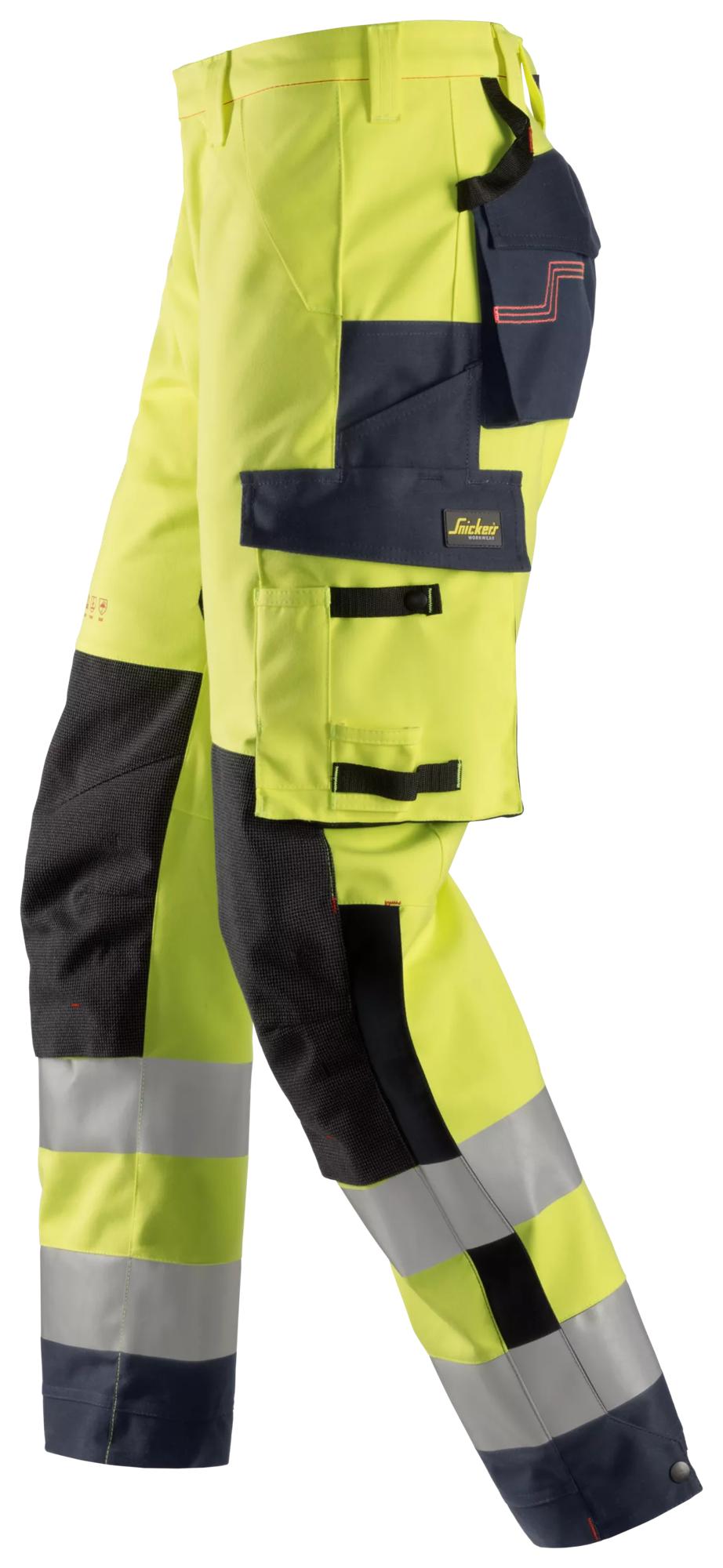 Snickers ProtecWork, Waterproof Shell Trousers, High-Vis Class 2