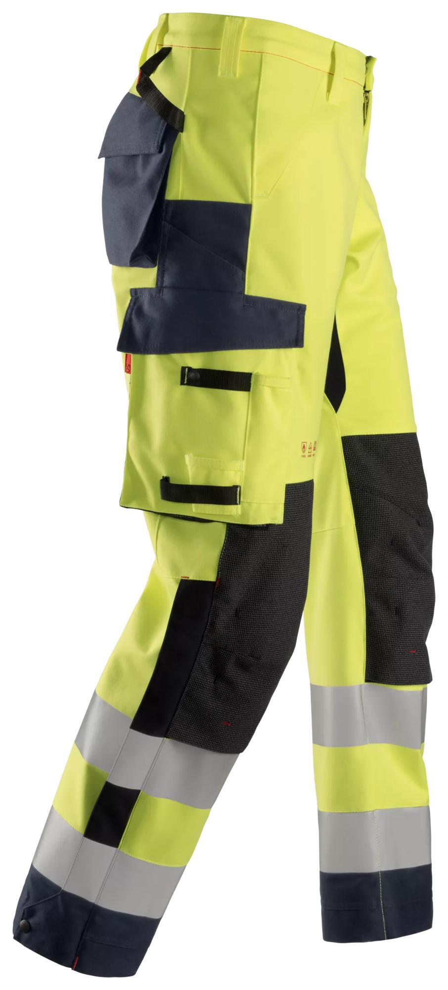 Snickers ProtecWork, Waterproof Shell Trousers, High-Vis Class 2