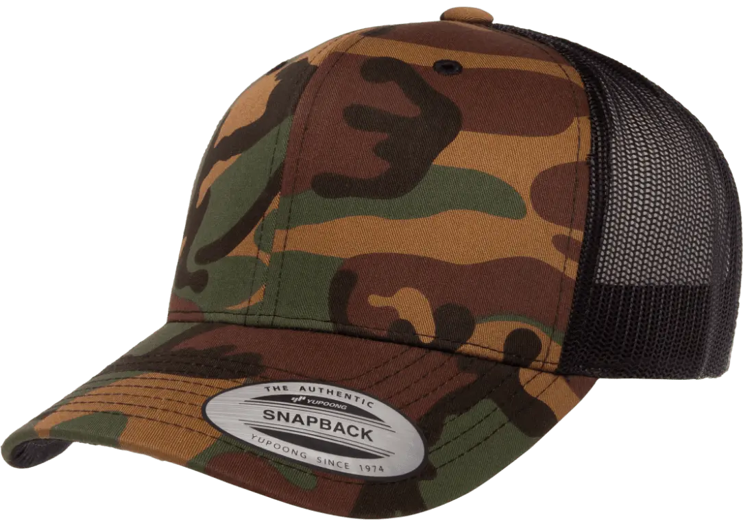 Flexfit YP Classics® retro trucker camo cap