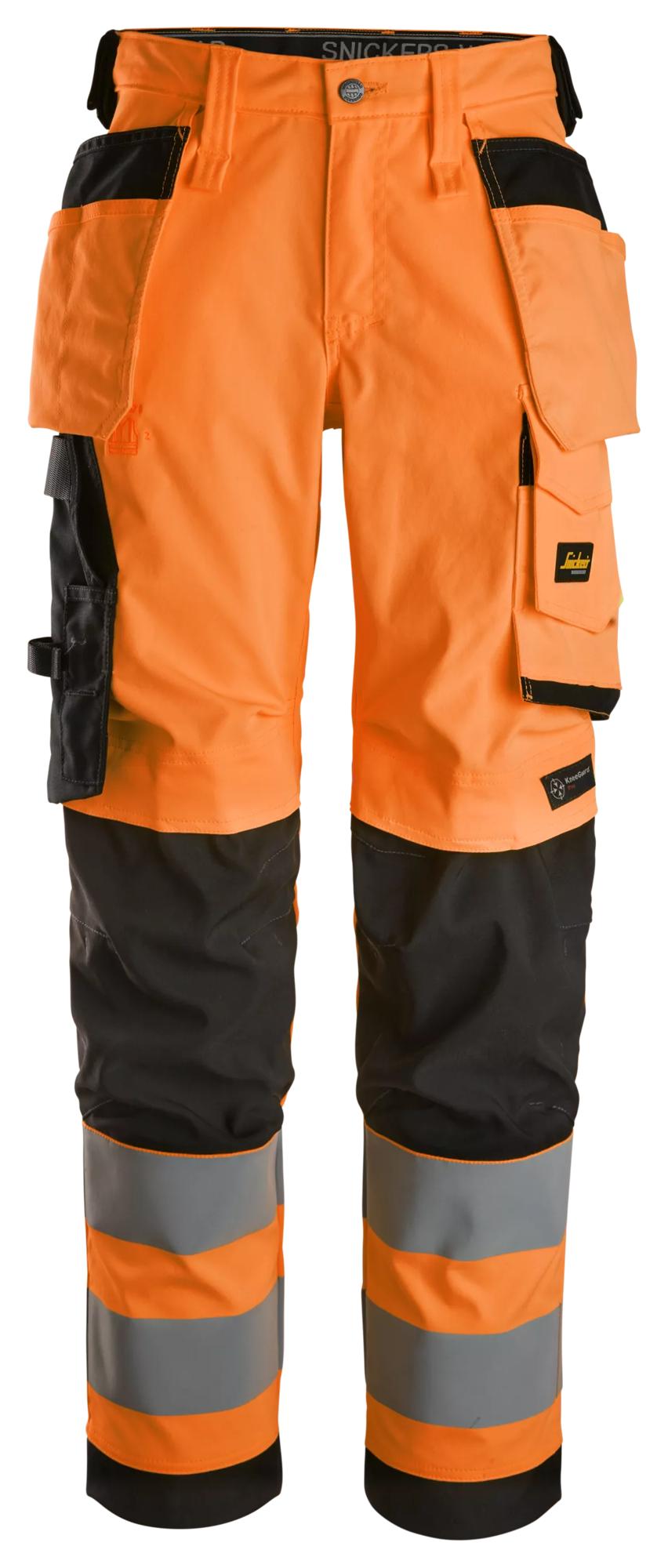 Snickers High-Vis Class 2, Women's Stretch Trousers Holster Pockets