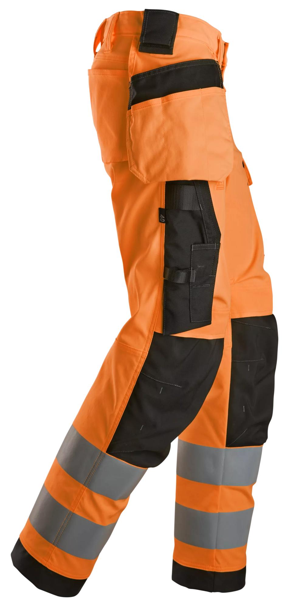 Snickers High-Vis Class 2, Women's Stretch Trousers Holster Pockets