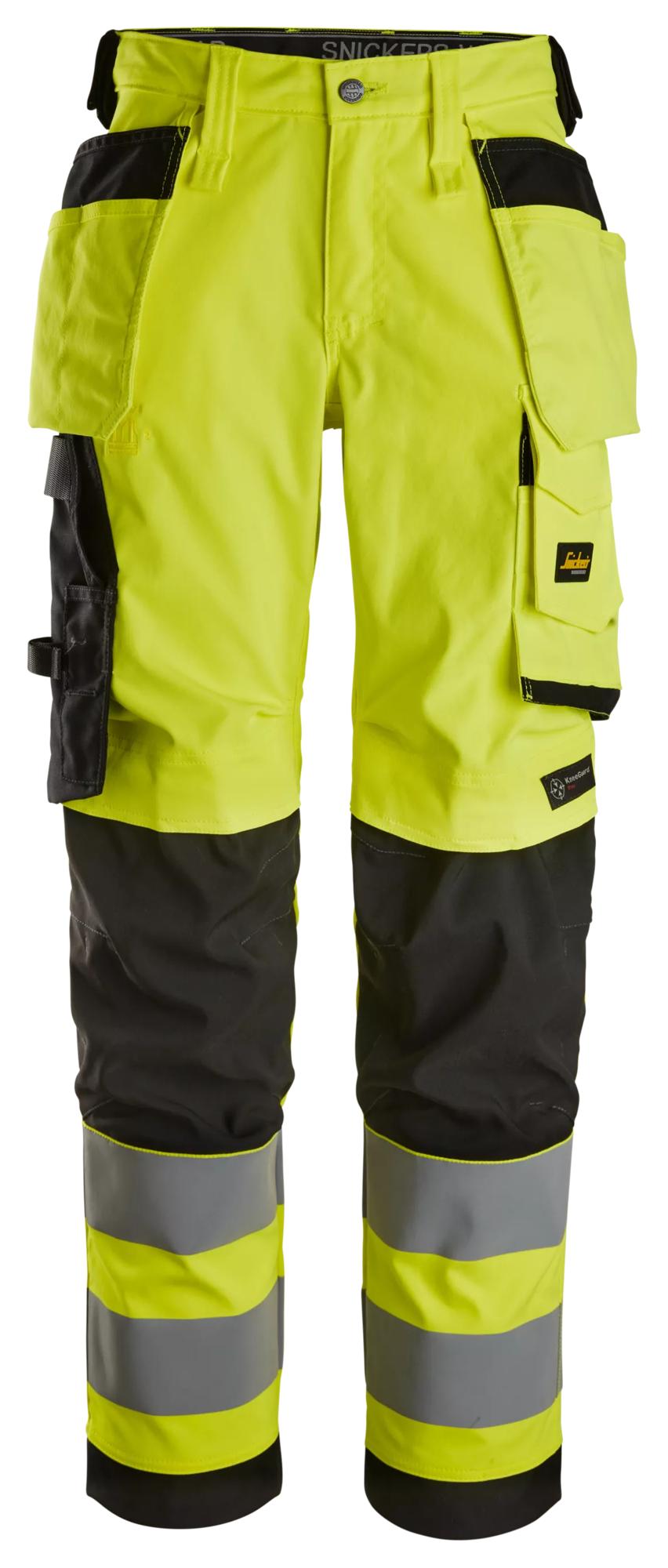 Snickers High-Vis Class 2, Women's Stretch Trousers Holster Pockets