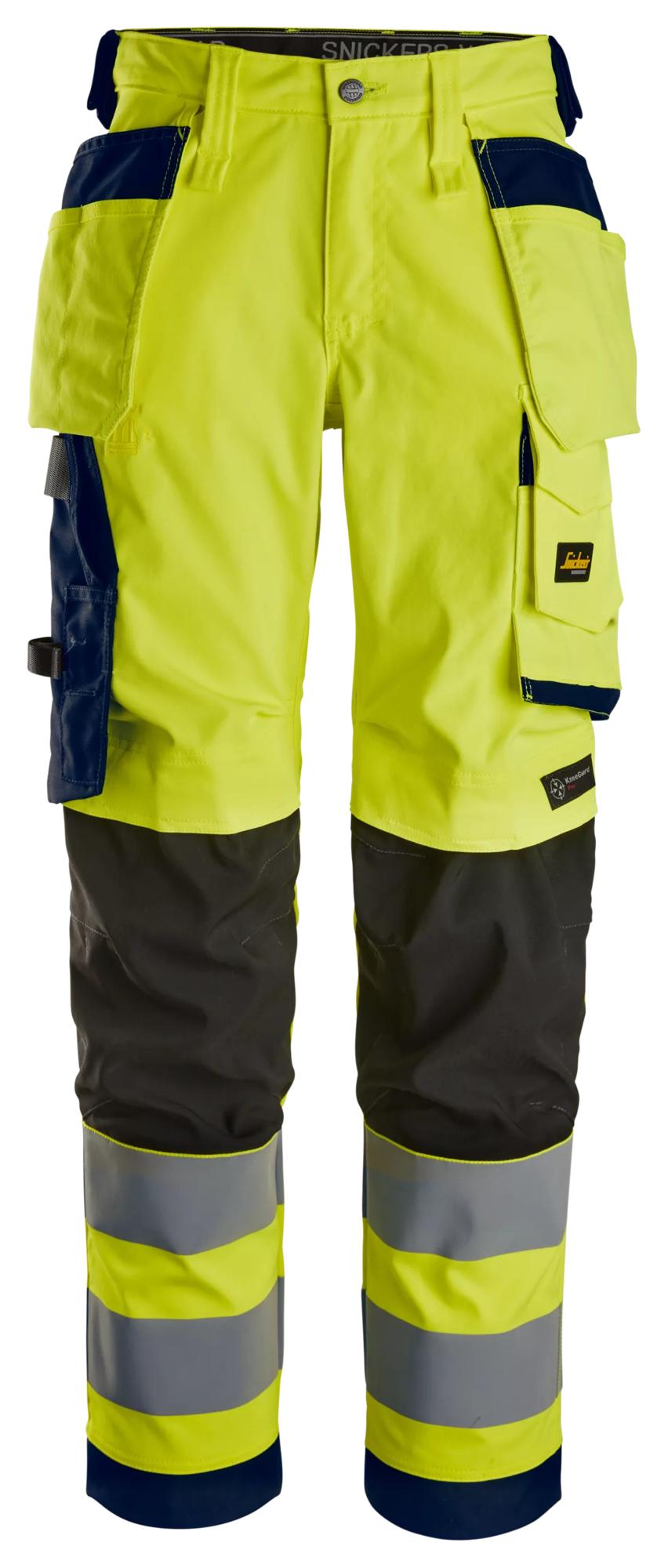 Snickers High-Vis Class 2, Women's Stretch Trousers Holster Pockets