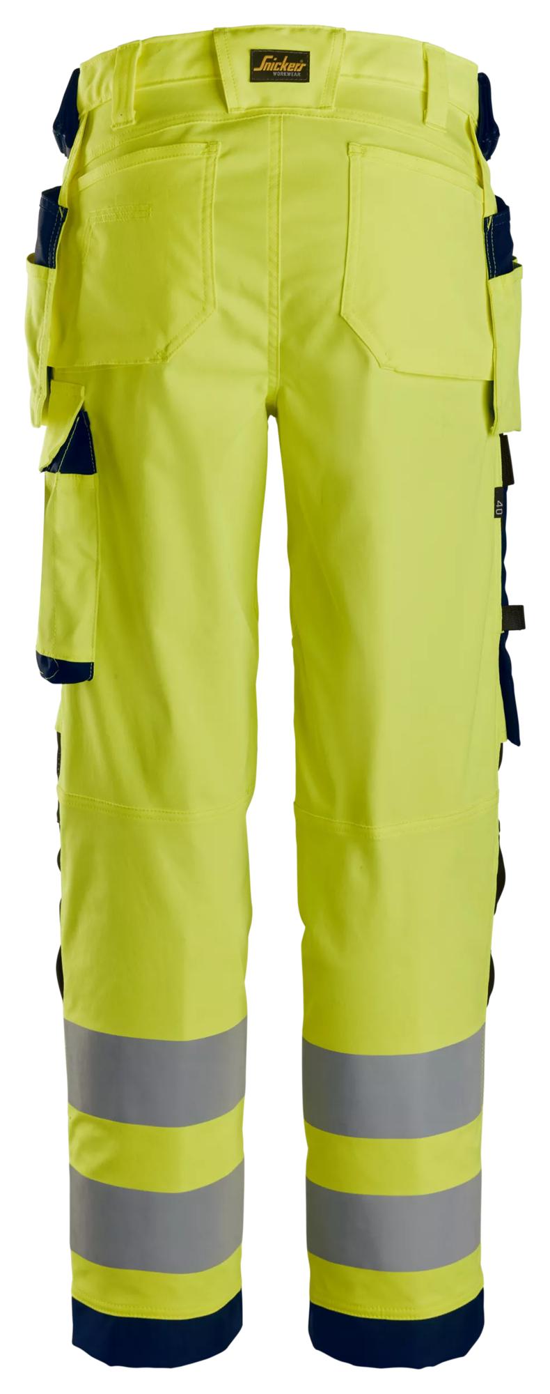 Snickers High-Vis Class 2, Women's Stretch Trousers Holster Pockets