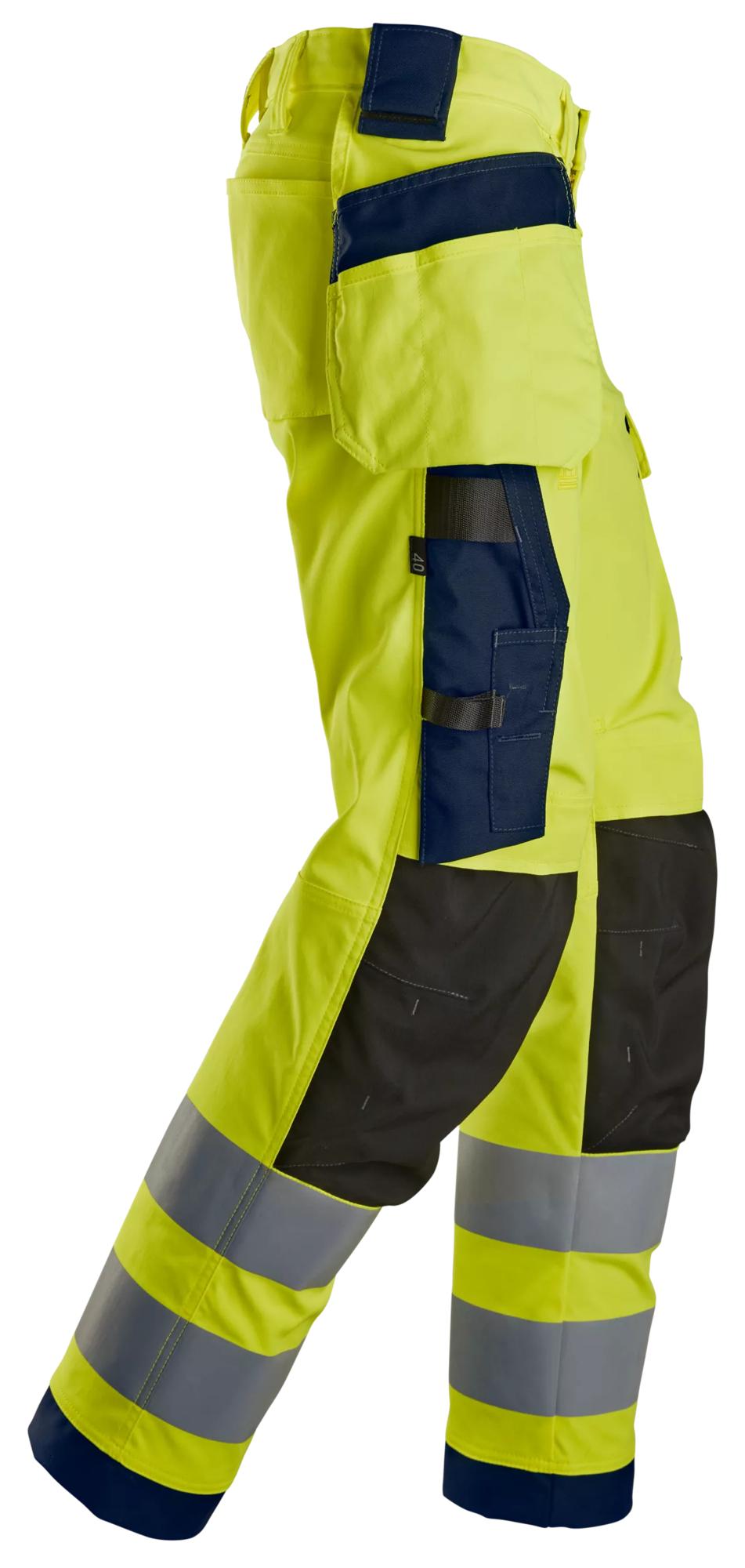 Snickers High-Vis Class 2, Women's Stretch Trousers Holster Pockets