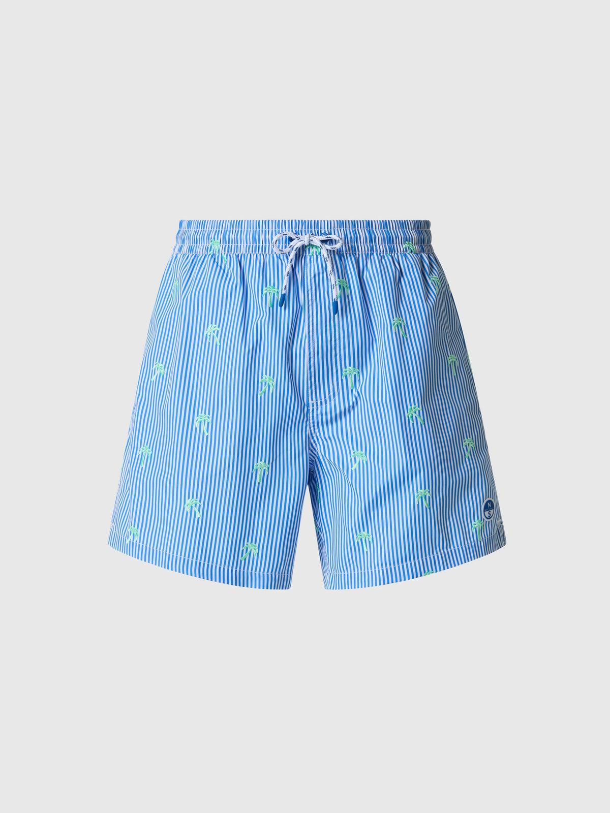 North Sails Embroidered pinstripe swim shorts