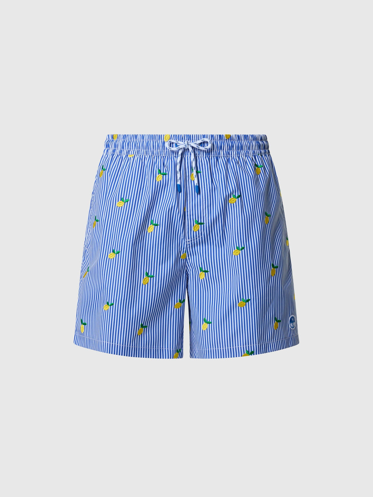 North Sails Embroidered pinstripe swim shorts