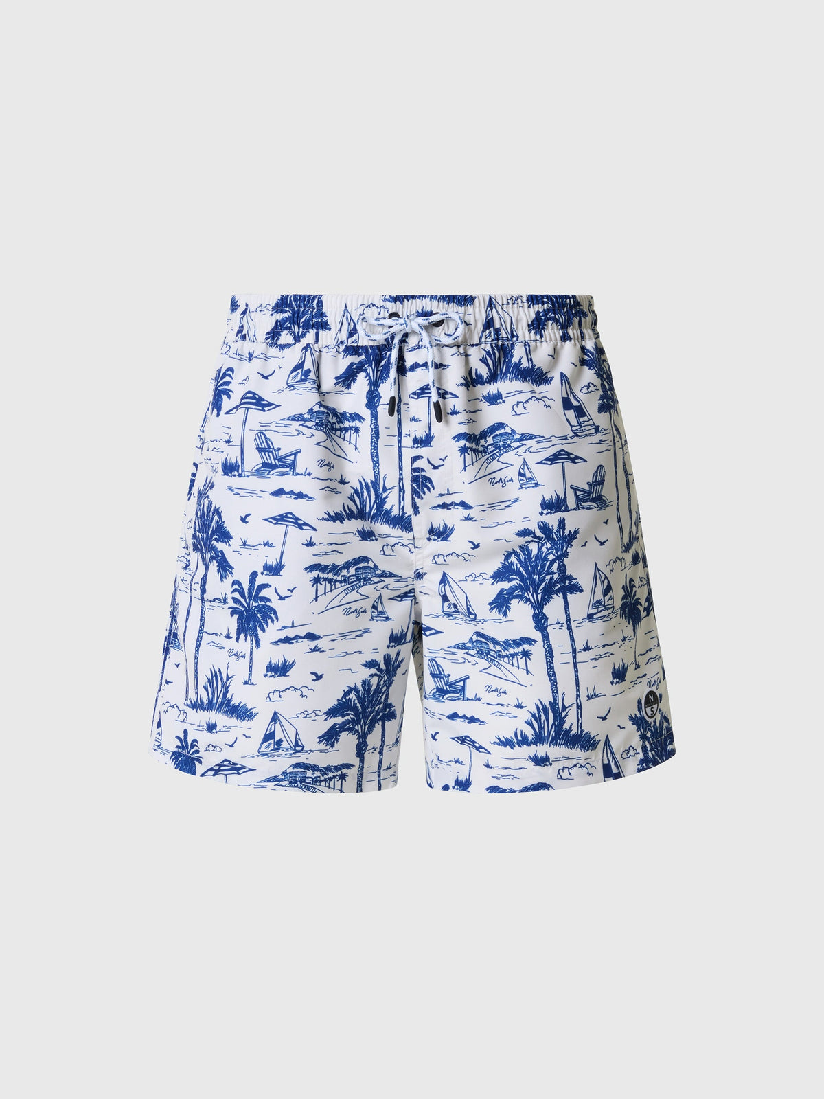 North Sails Printed peachskin swim shorts
