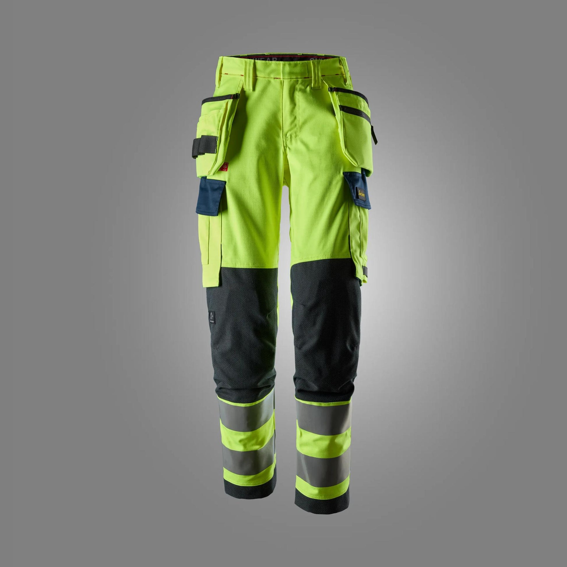 Snickers Women’s Stretch Trousers Holster Pockets, High-Vis Class 2